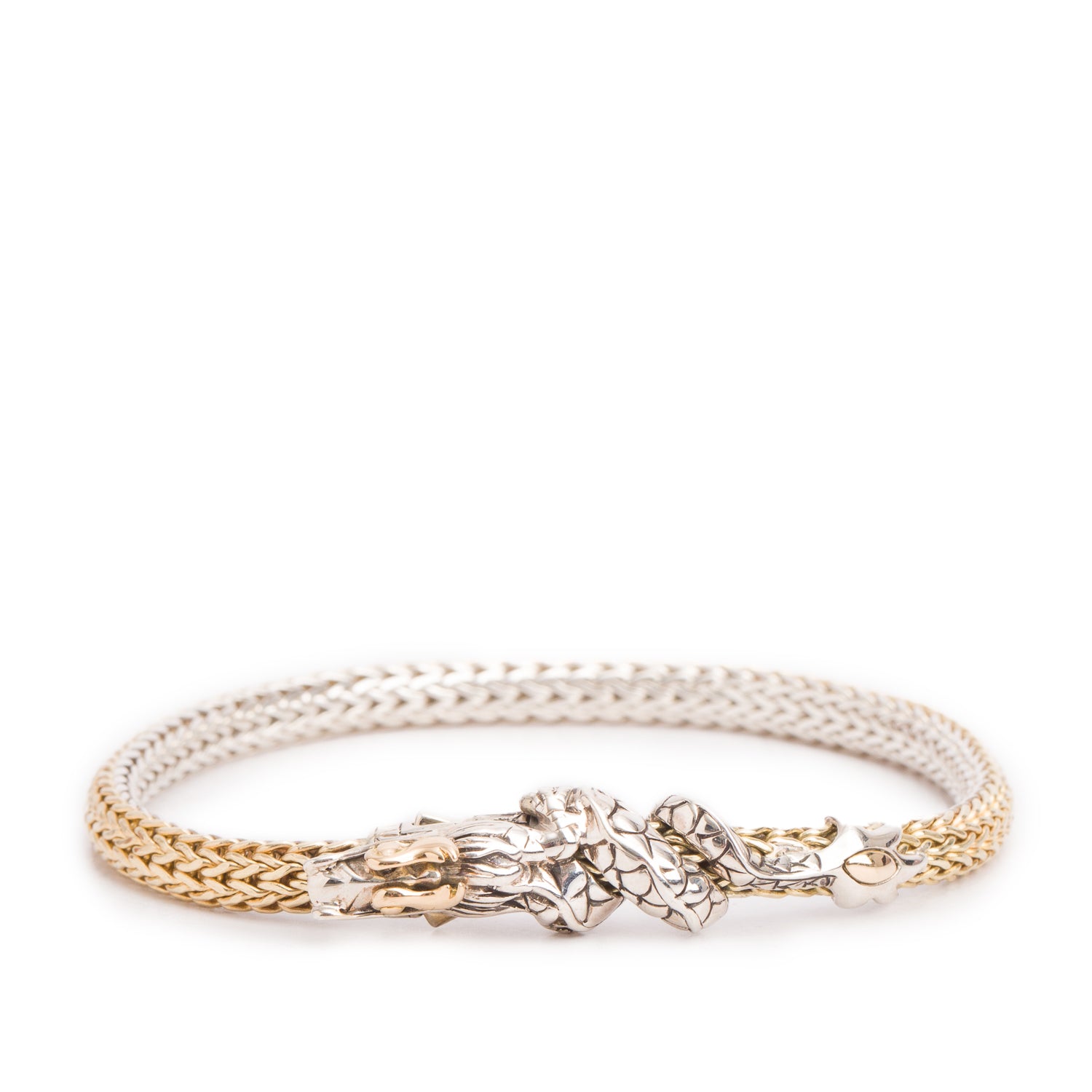 John Hardy Two-Tone Naga Dragon Bracelet w/ Box