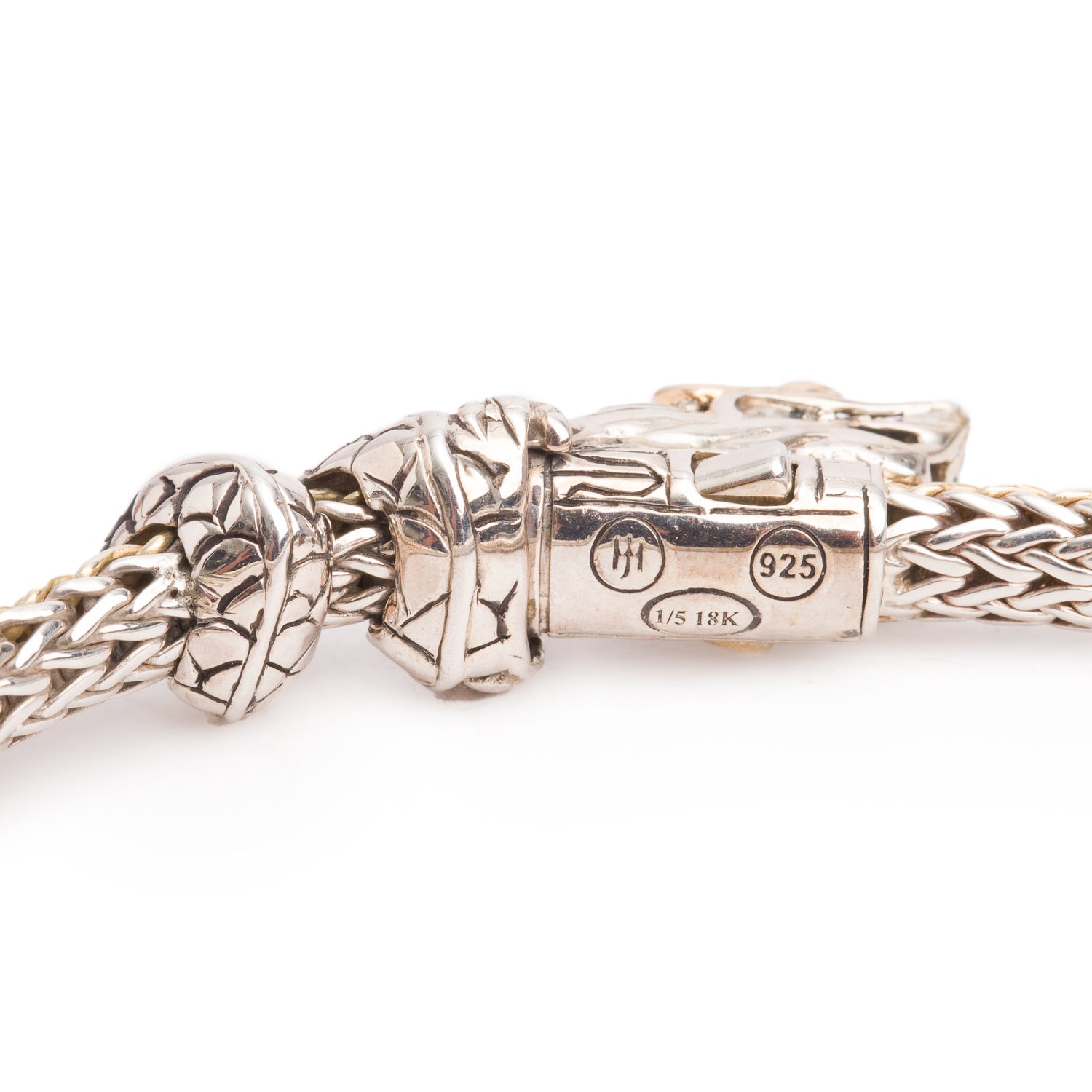 John Hardy Two-Tone Naga Dragon Bracelet w/ Box