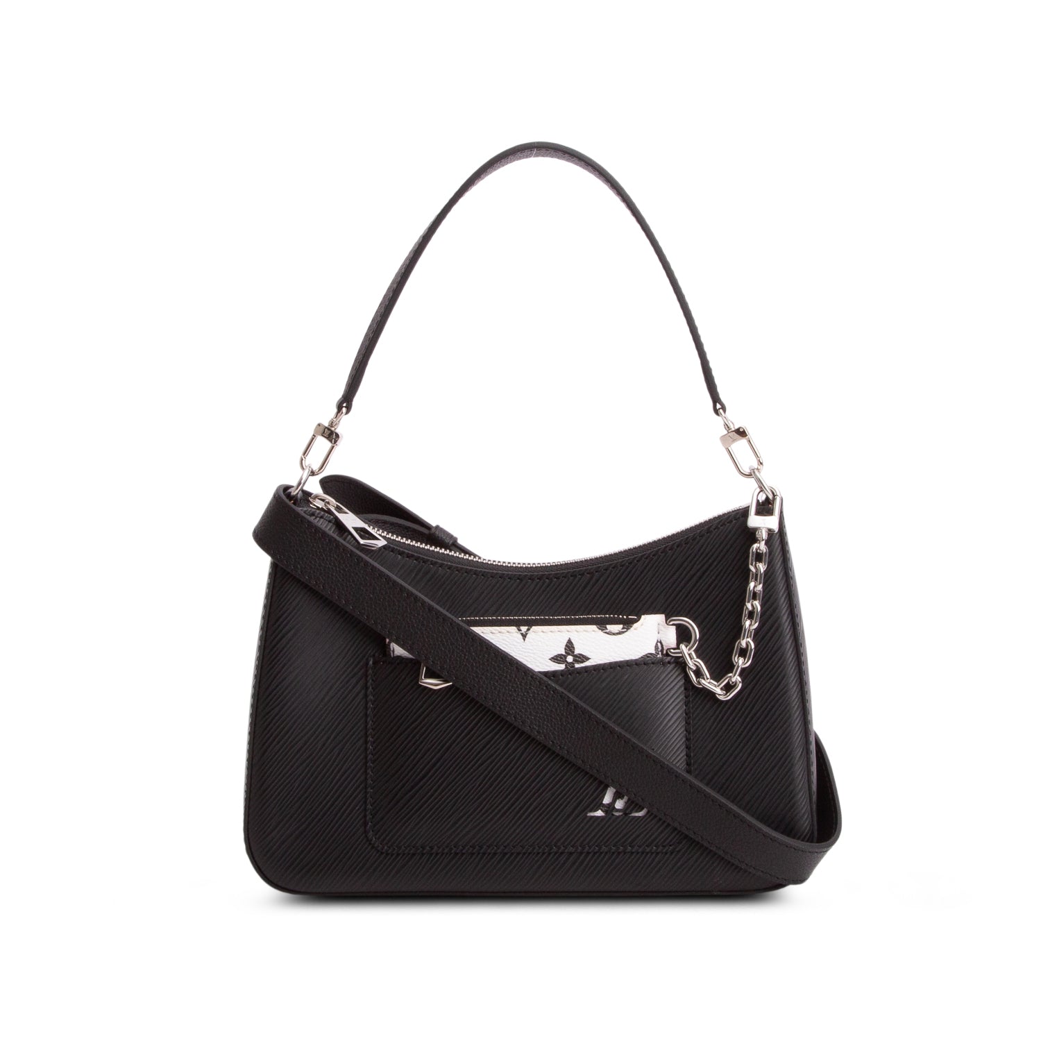 Louis Vuitton Black Epi Leather Marelle Quartz Bag w/ Straps & Zip Pouch