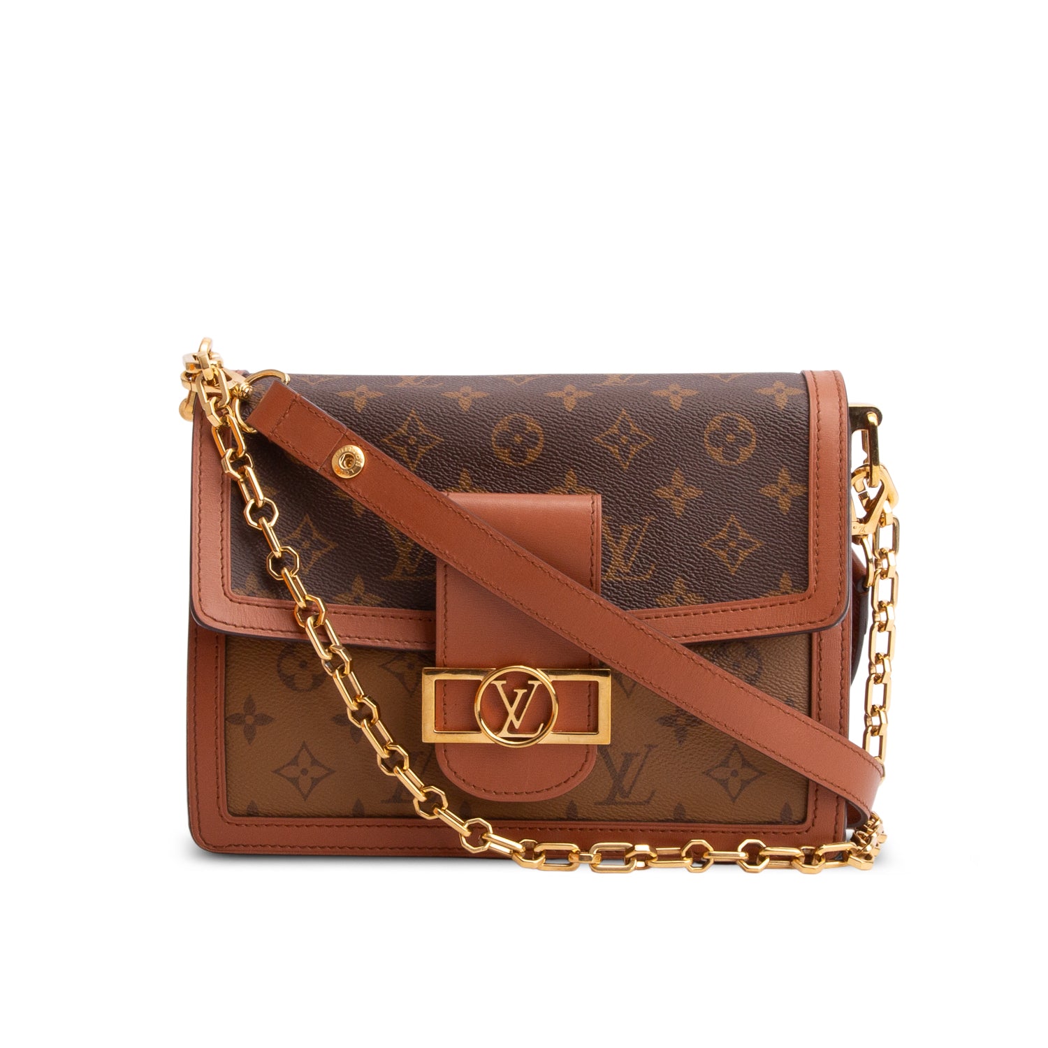 Louis Vuitton Monogram Reverse Dauphine MM w/ Box & Straps