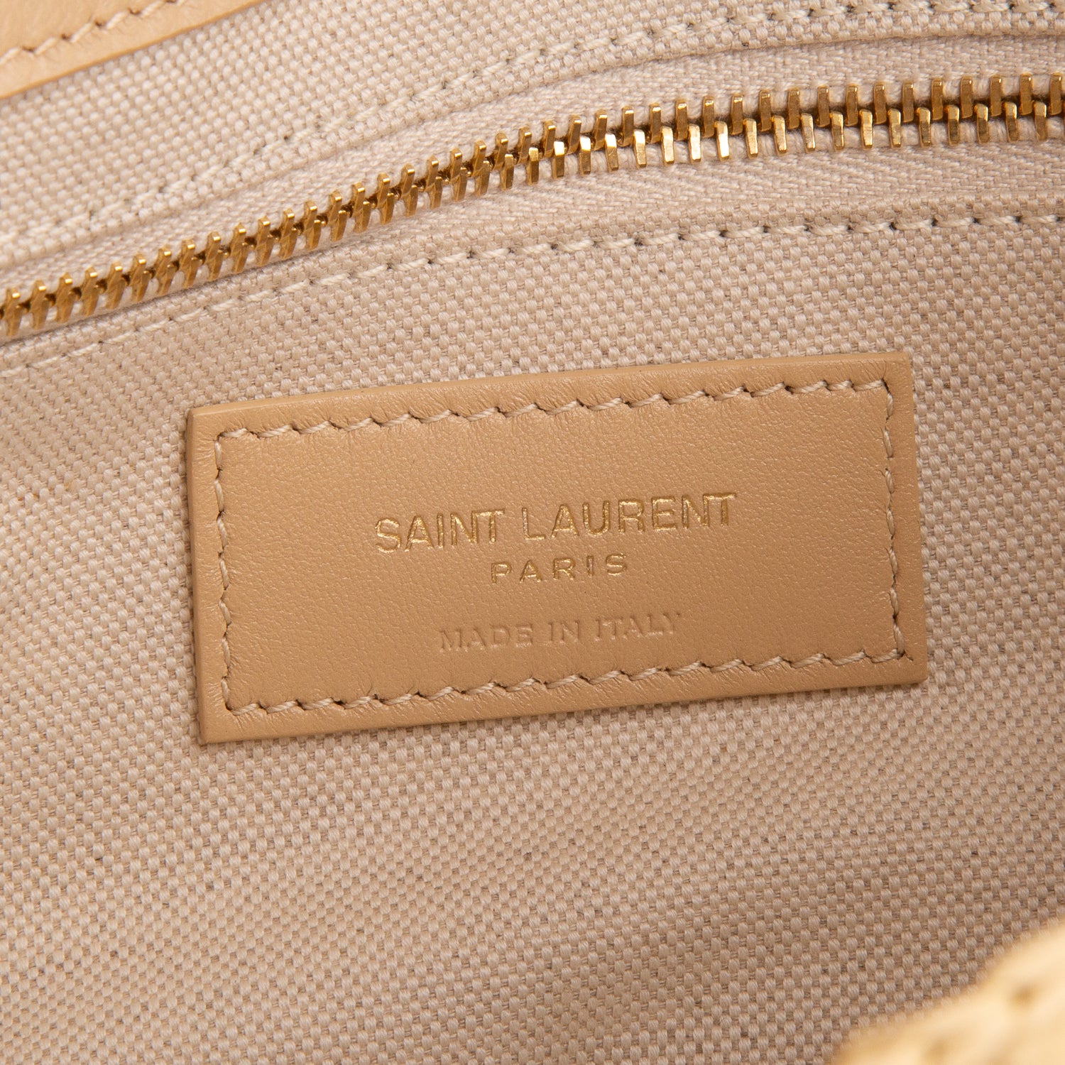 Saint Laurent 2023 Neutral Raffia Medium Jamie Shoulder Bag