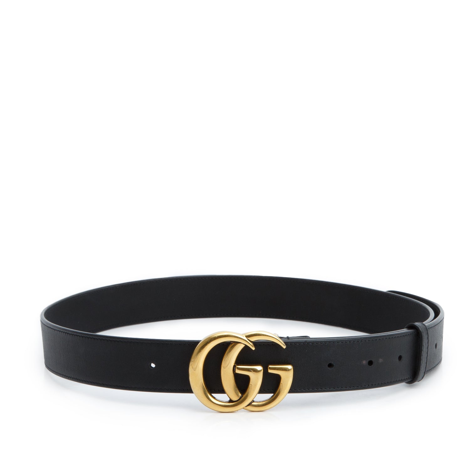 Gucci GG Marmont Black Leather Belt 90 36
