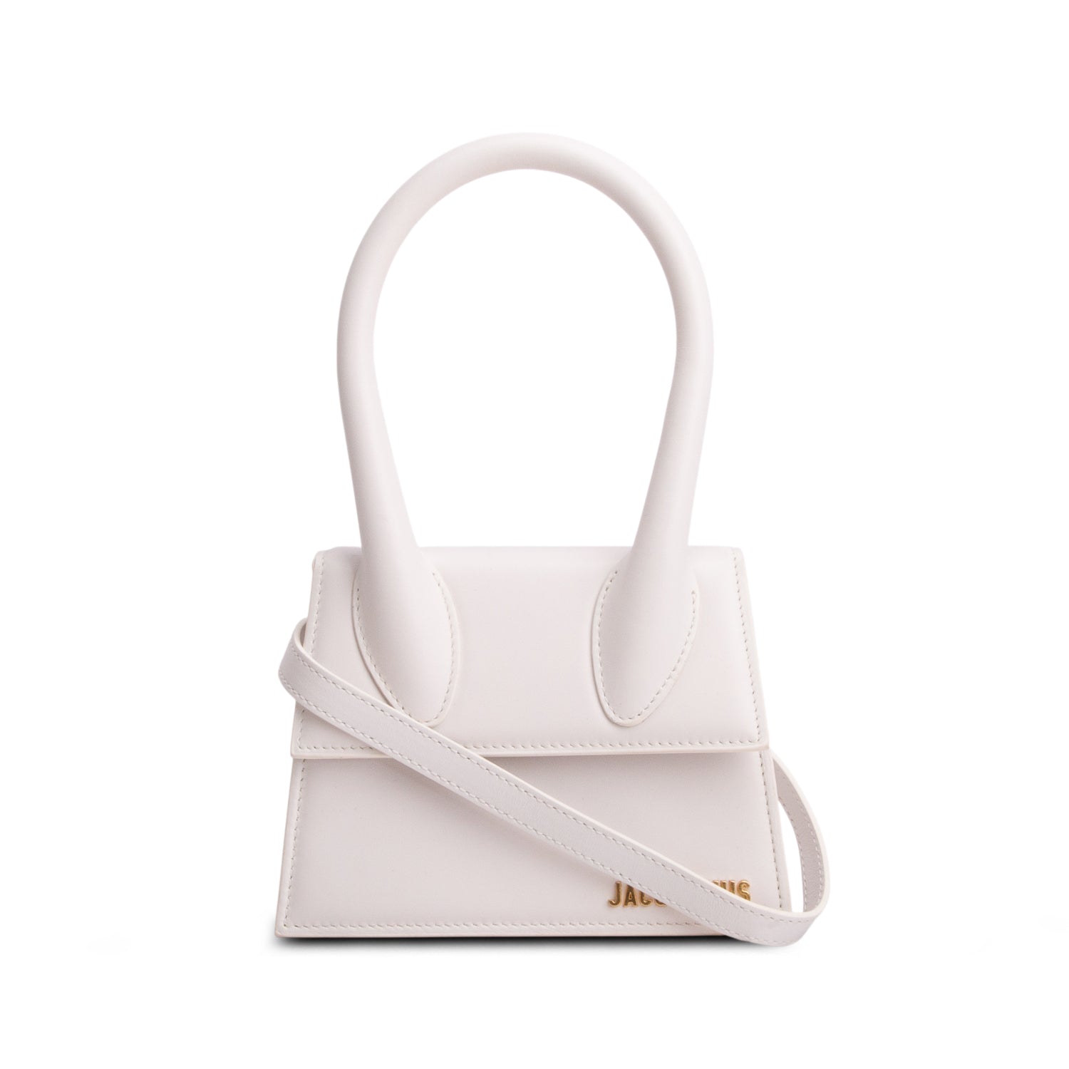 Jacquemus White Smooth Calfskin Le Chiquito Moyen w/ Strap
