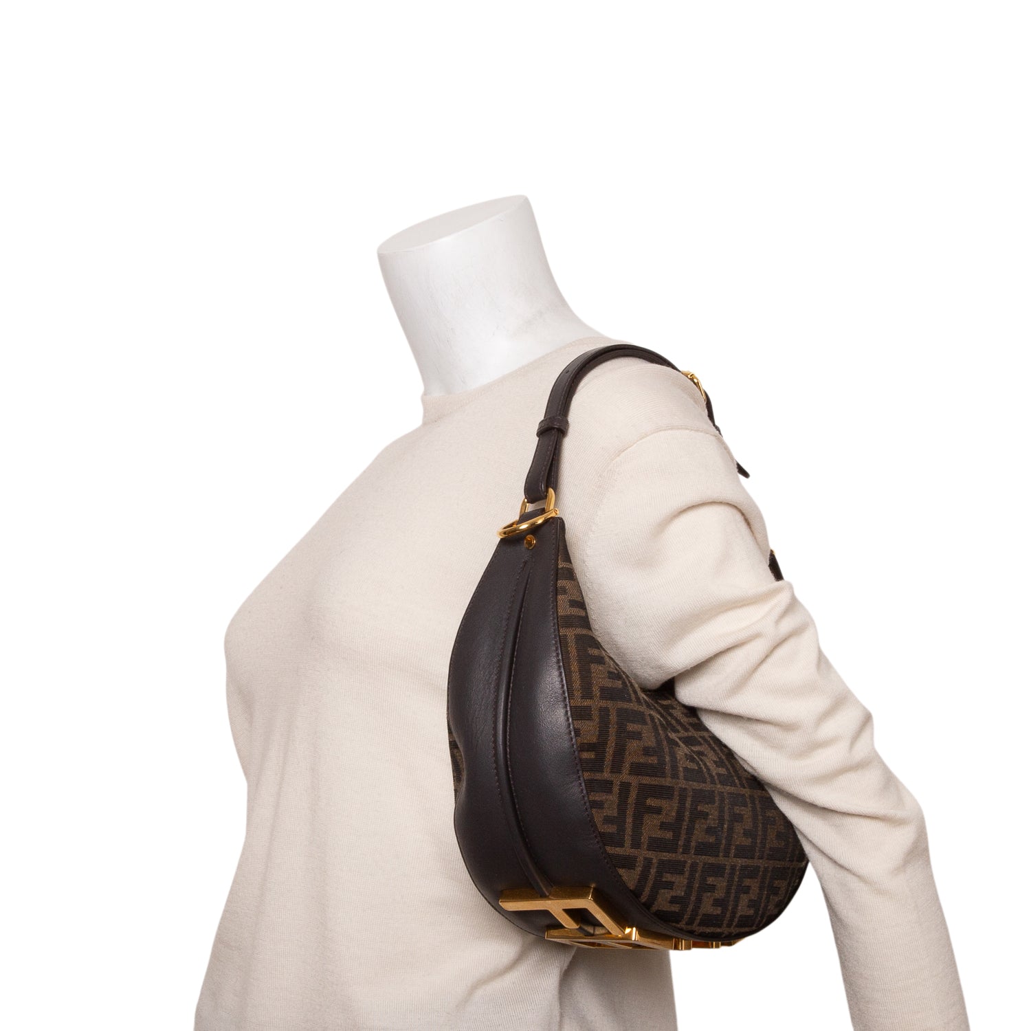 Fendi Brown FF Zucca Canvas Small Fendigraphy Bag