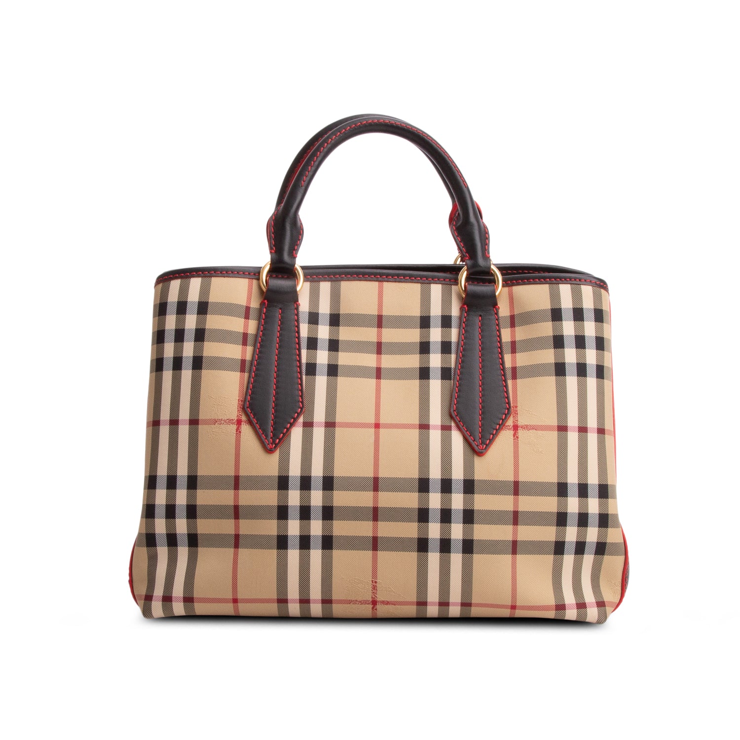 Burberry Beige Horseferry Check Medium Ballingdon Tote w/ Strap