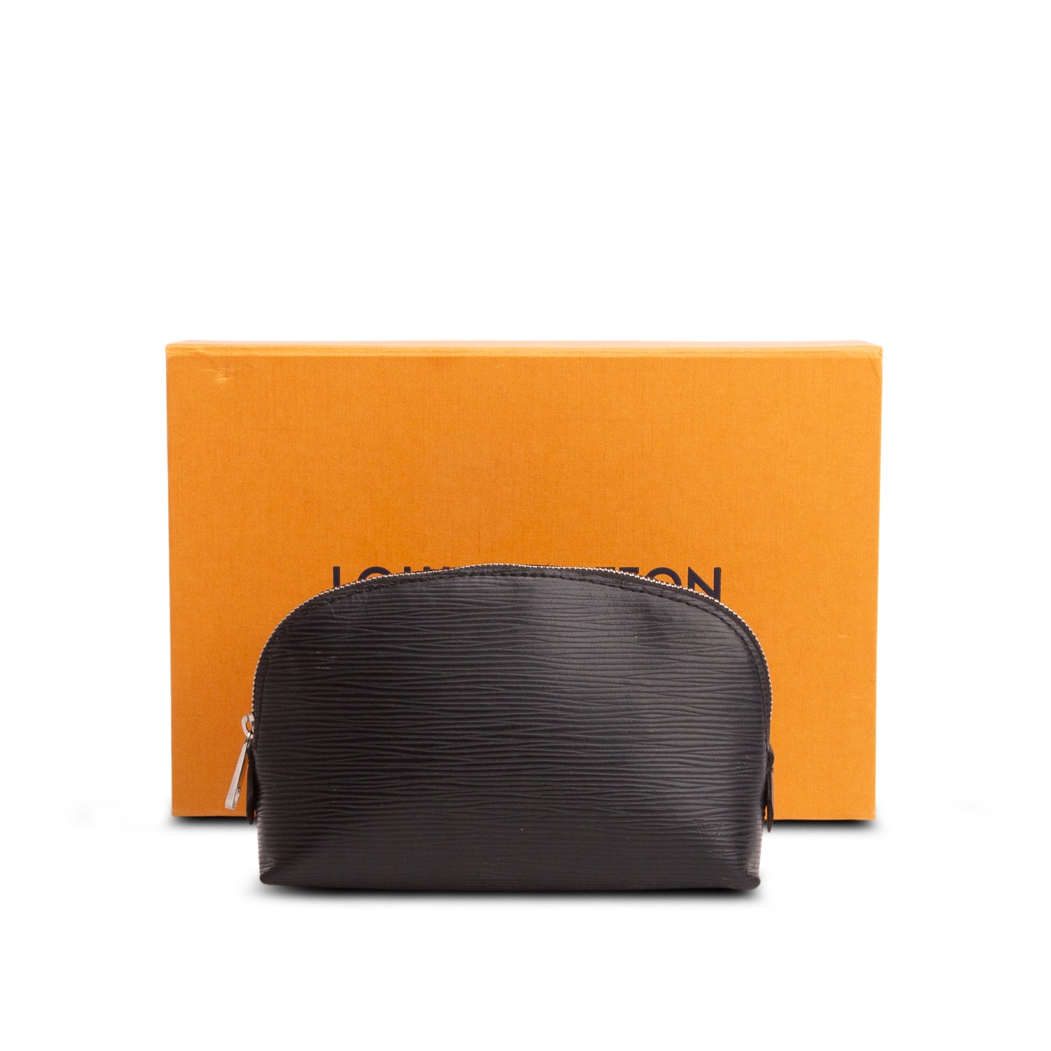 Louis Vuitton Black Epi Leather Cosmetic Pouch w/ Box