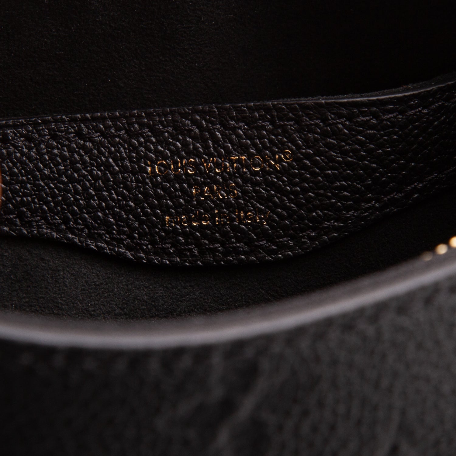 Louis Vuitton 2026 Black Monogram Empreinte Boulogne PM w/ Box, Straps & Receipt