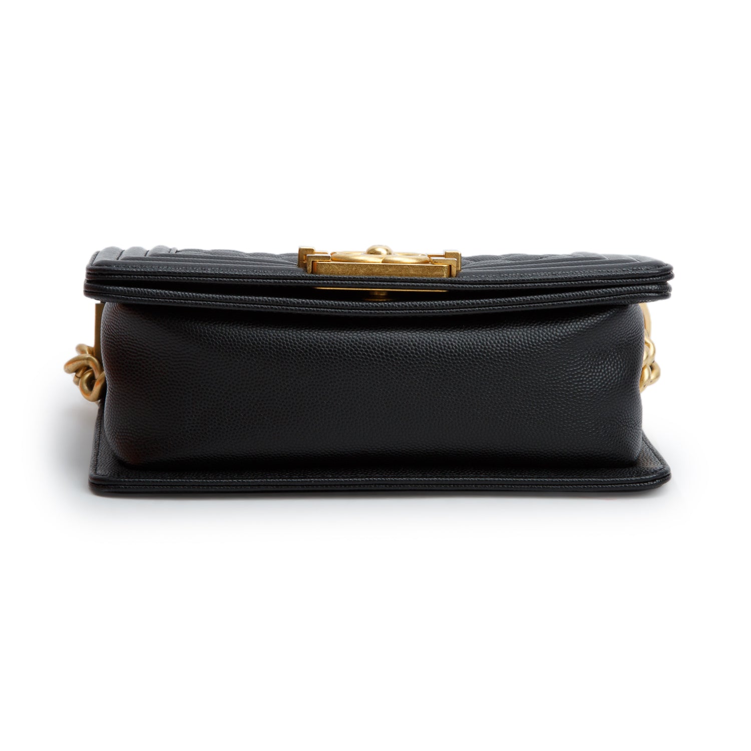 Chanel 2022 Black Caviar Leather Small Boy Bag w/ Box & Receipt