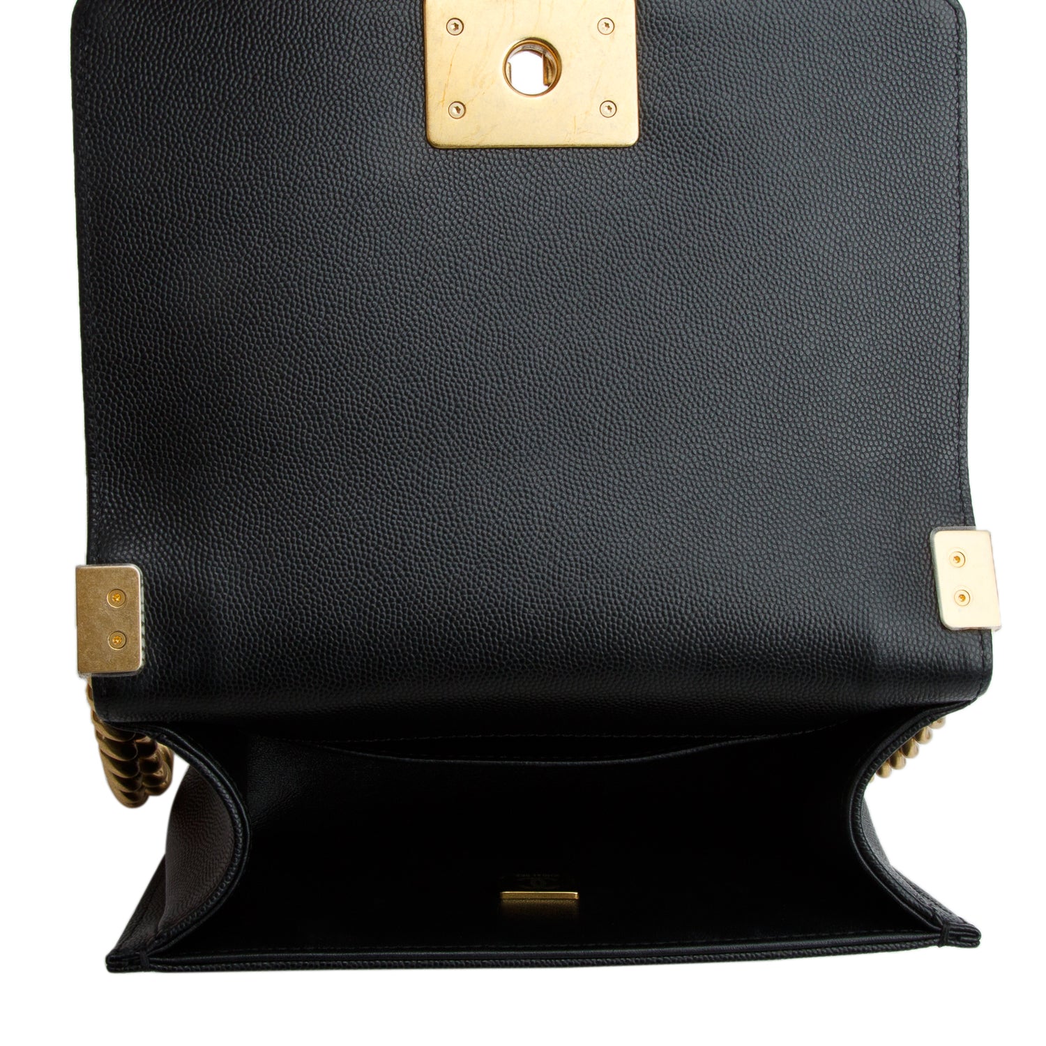 Chanel 2022 Black Caviar Leather Small Boy Bag w/ Box & Receipt
