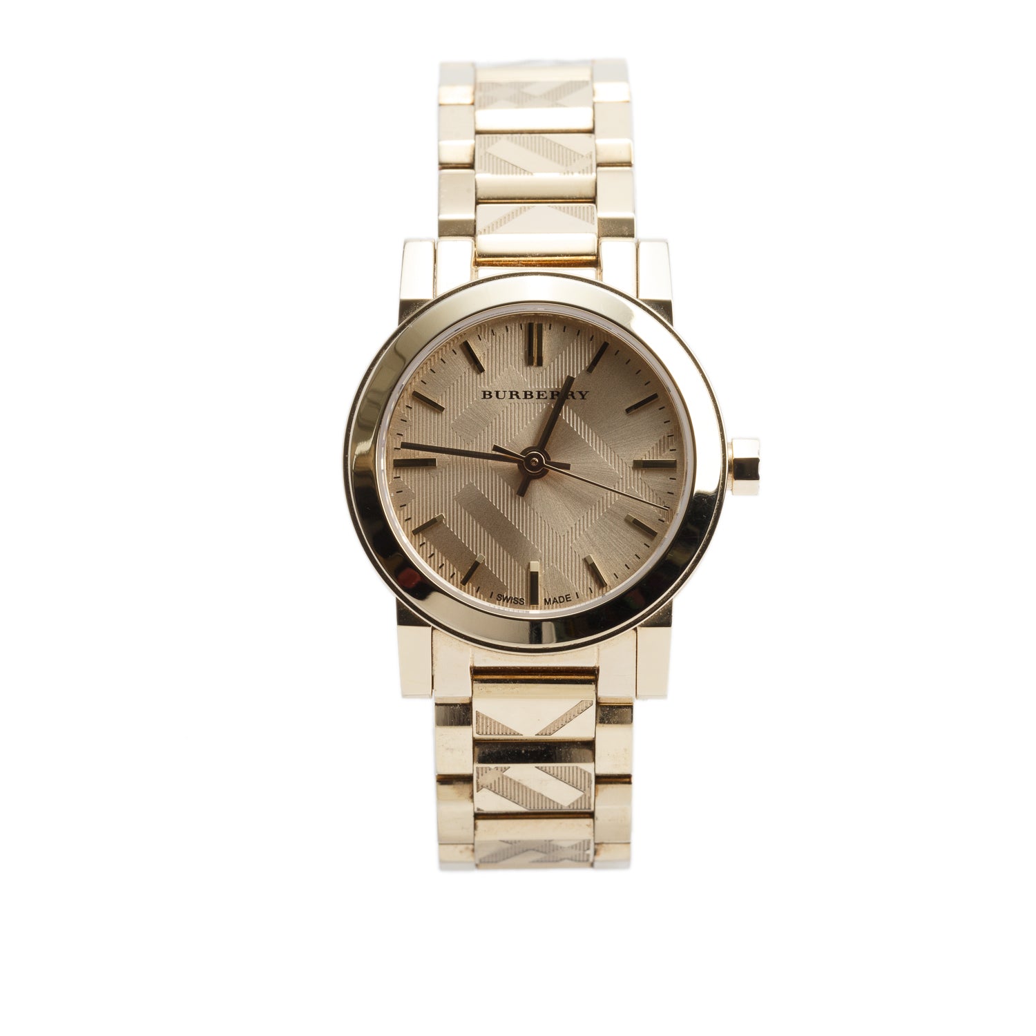 Burberry Gold-Plated Stainless Steel BU9234 26 MM The City Quartz Watch w/ Box & Papers