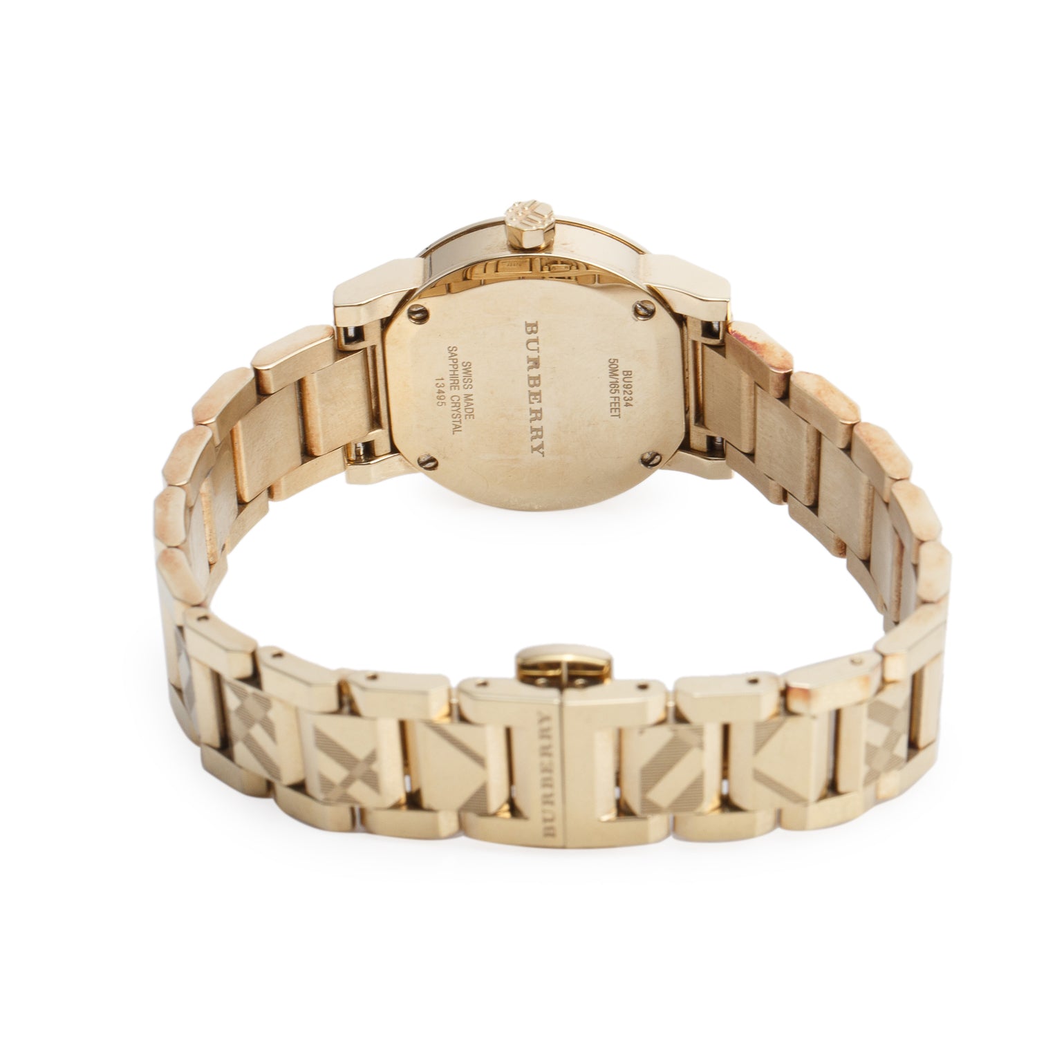 Burberry Gold-Plated Stainless Steel BU9234 26 MM The City Quartz Watch w/ Box & Papers