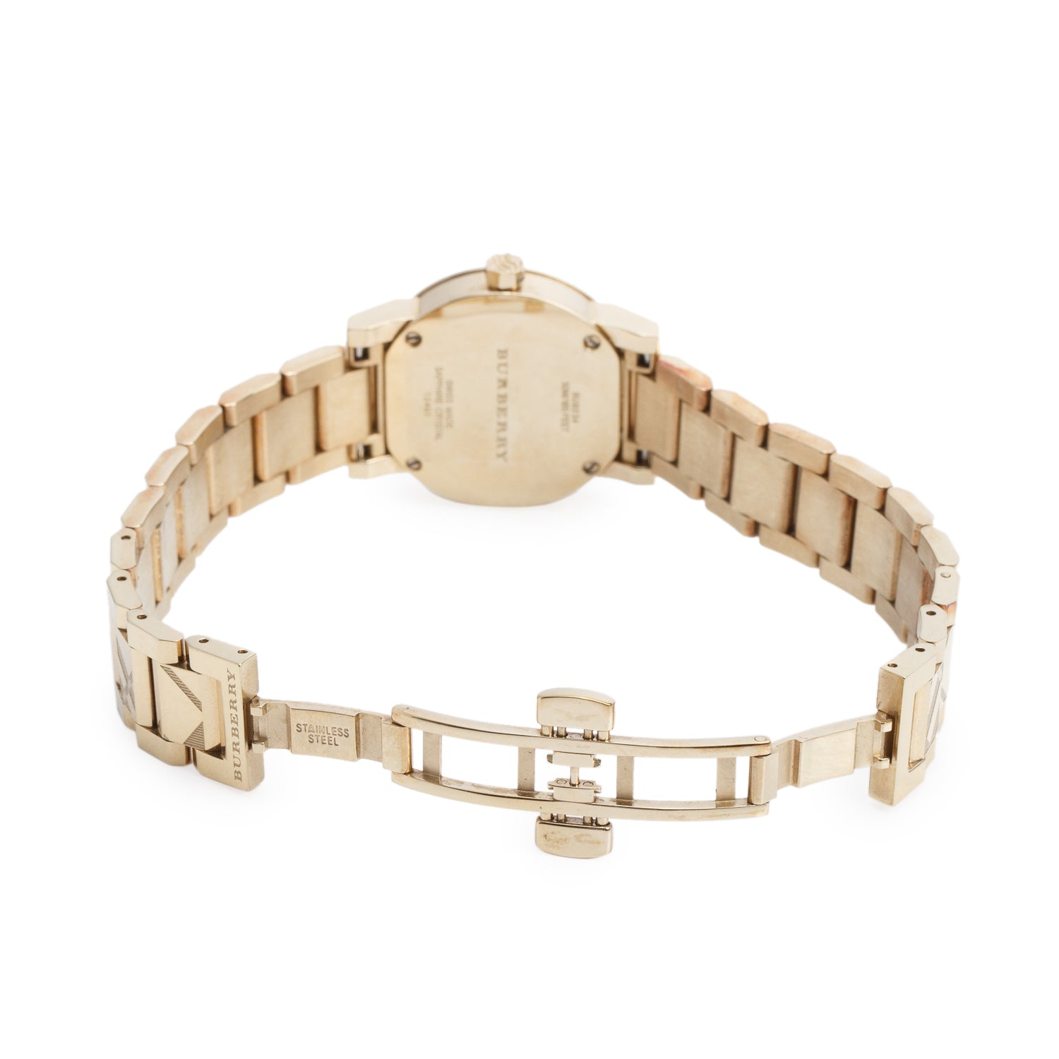 Burberry Gold-Plated Stainless Steel BU9234 26 MM The City Quartz Watch w/ Box & Papers