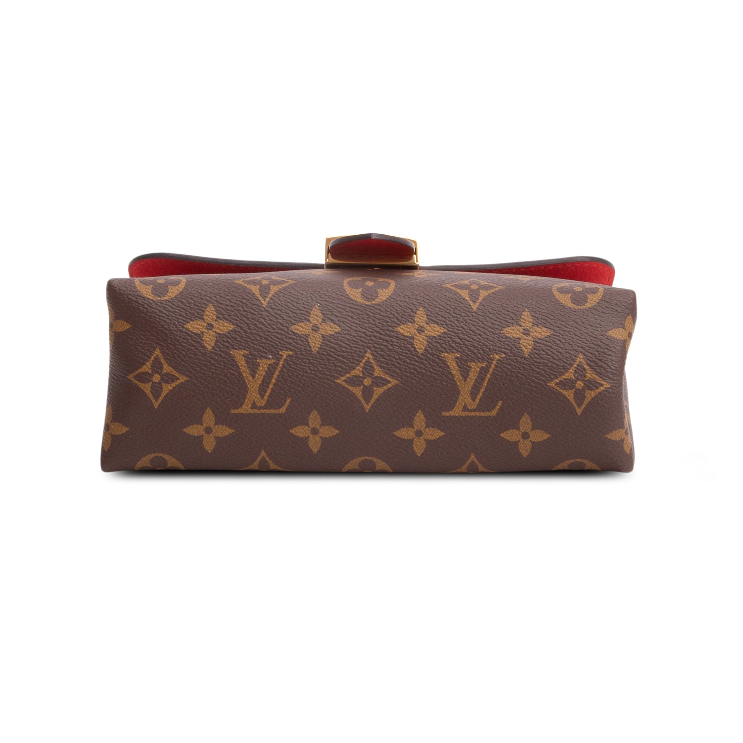 Louis Vuitton Monogram Red Leather Locky BB w/ Strap