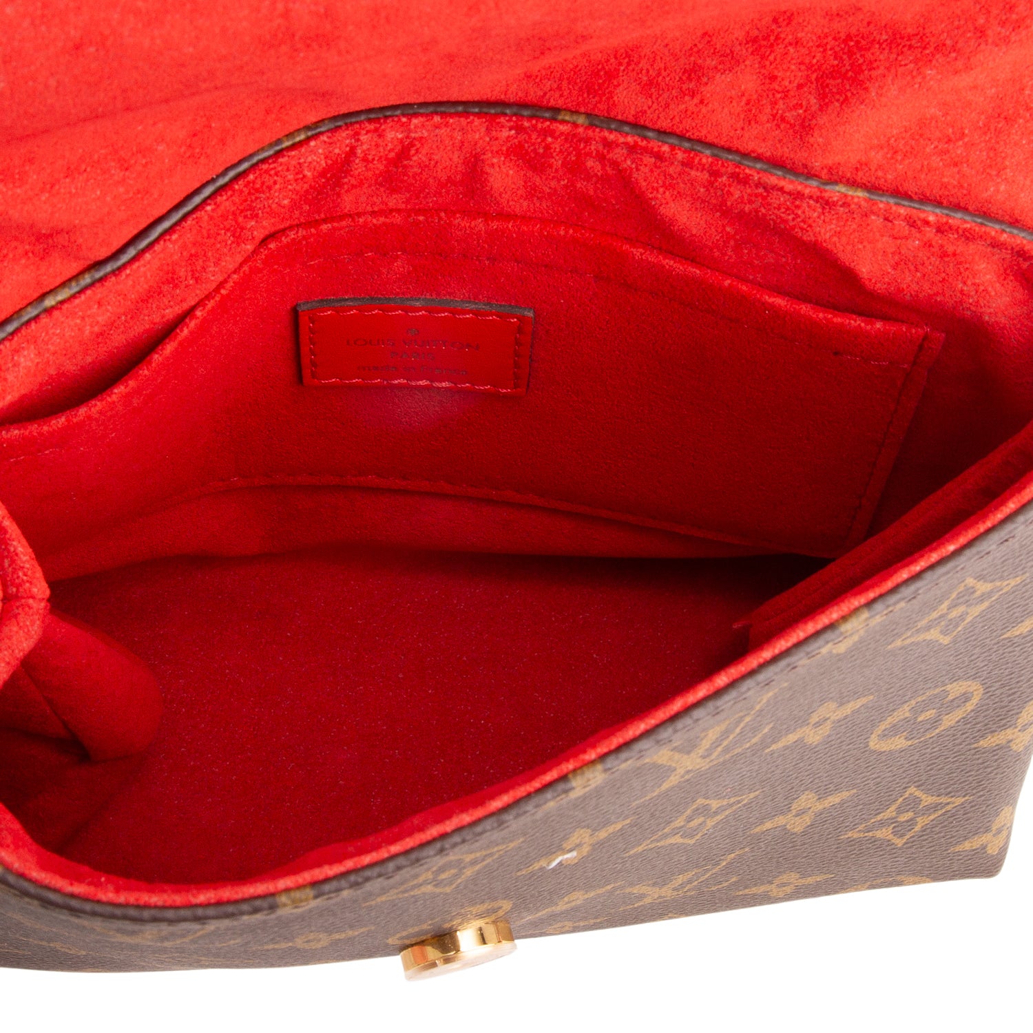 Louis Vuitton Monogram Red Leather Locky BB w/ Strap