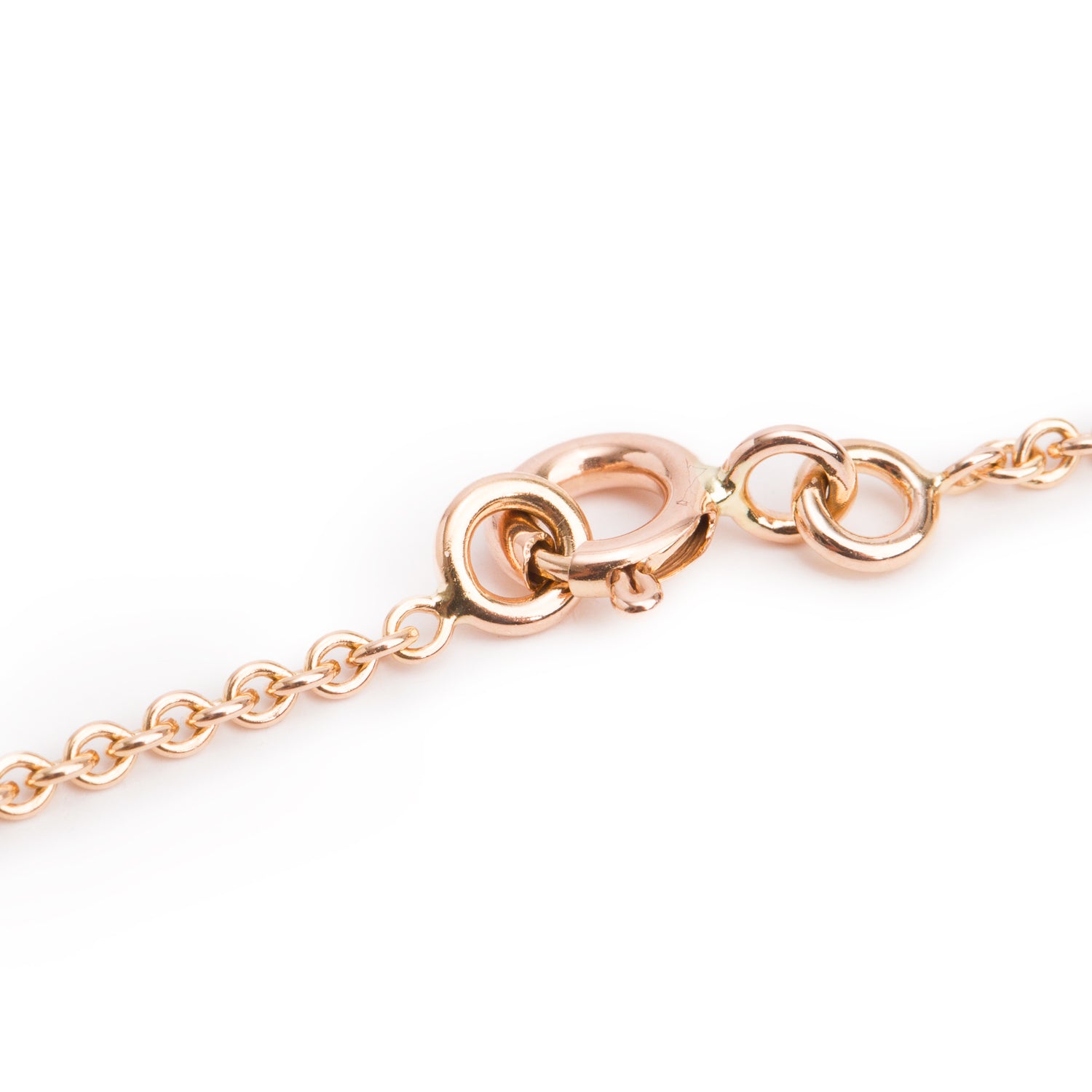 Hermes 18k Rose Gold Pave Diamond Amulettes Constance Pendant Necklace w/ Box