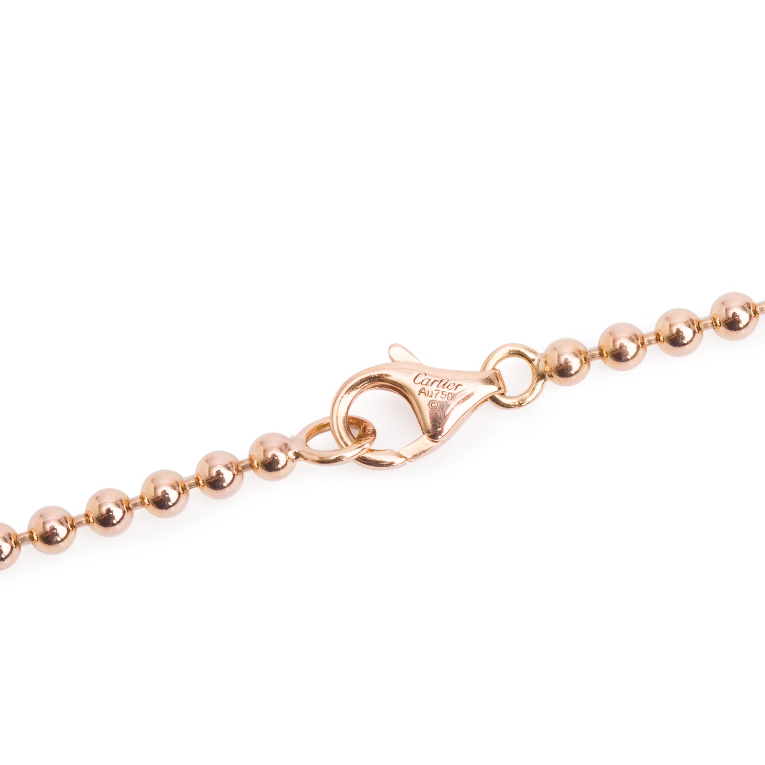 Cartier 18k Rose Gold & Diamond Nouvelle Vague Pendant Necklace w/ Box & Certificate