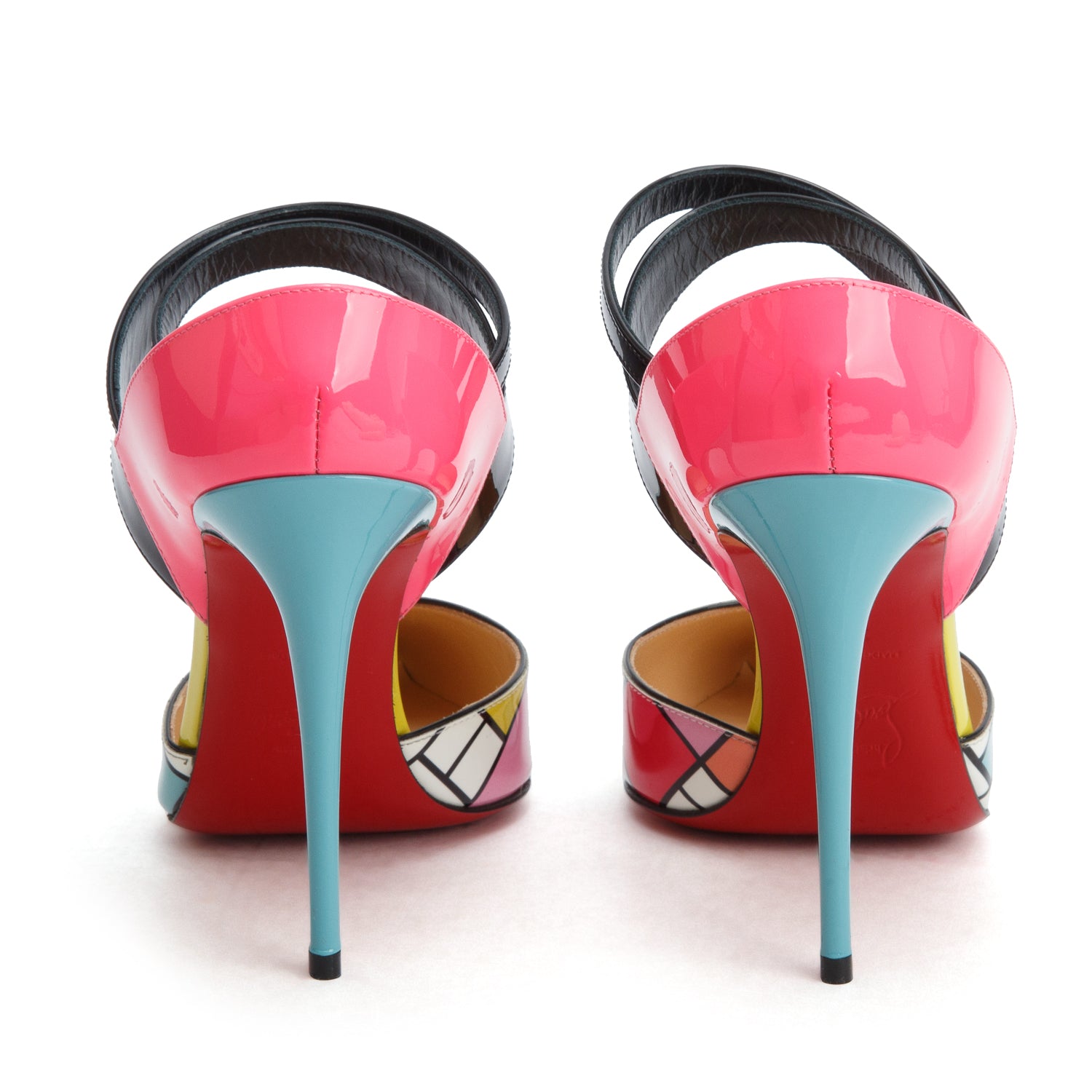 Christian Louboutin 2020 Multicolor Patent Leather Liloo 100 Pumps, Size 36 w/ Box & Receipt