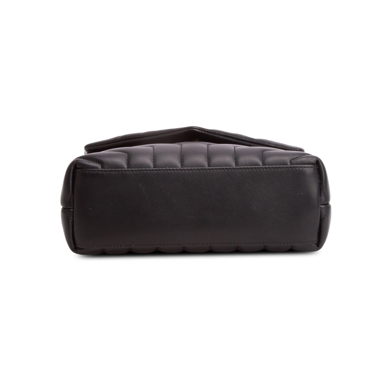 Saint Laurent 2021 Black Calfskin Y Quilted Monogram Small Loulou Chain Satchel
