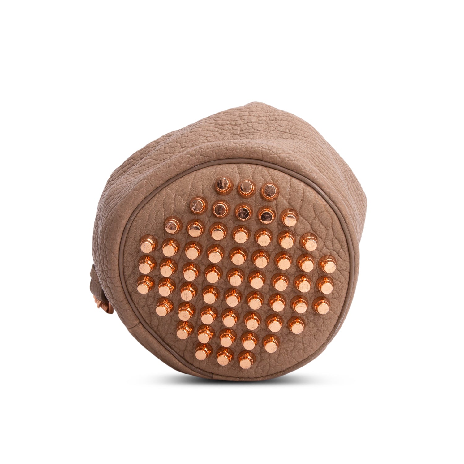 Alexander Wang Beige Pebbled Lambskin Leather Diego Bucket Bag