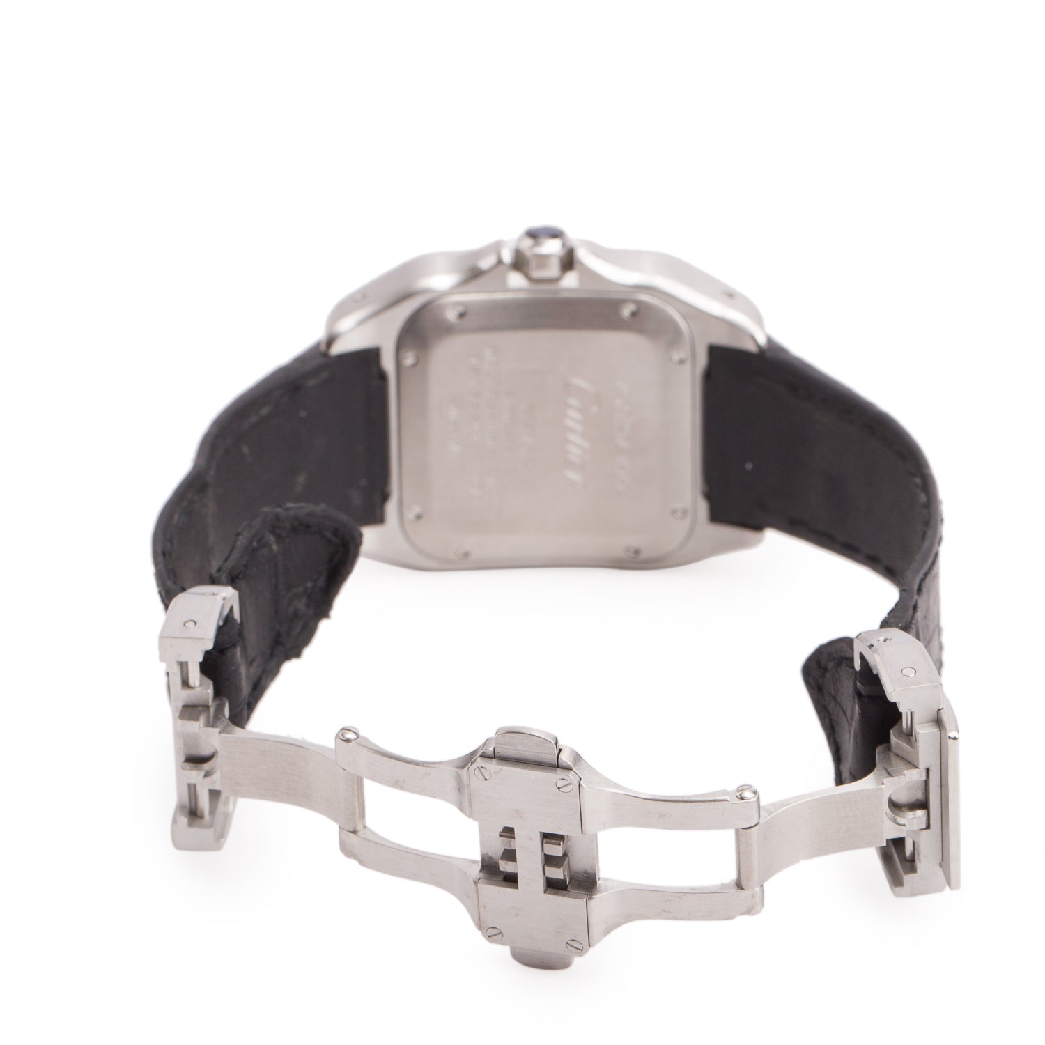 Cartier Stainless Steel Santos 100 Automatic Watch, Medium Model 2878 w/ Box