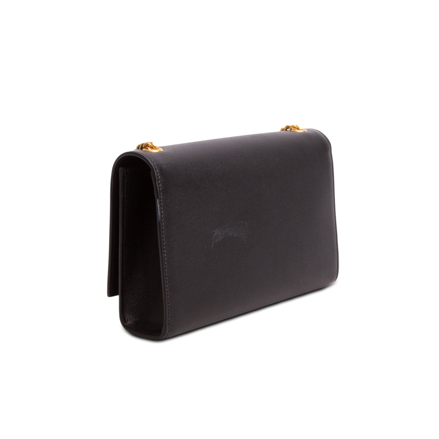 Saint Laurent 2023 Black Grain De Poudre Medium Kate Bag