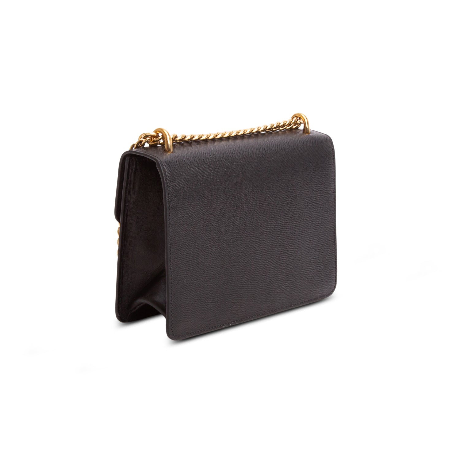 Prada Black Saffiano Soft Calf Leather Envelope Shoulder Bag w/ Authenticity Card