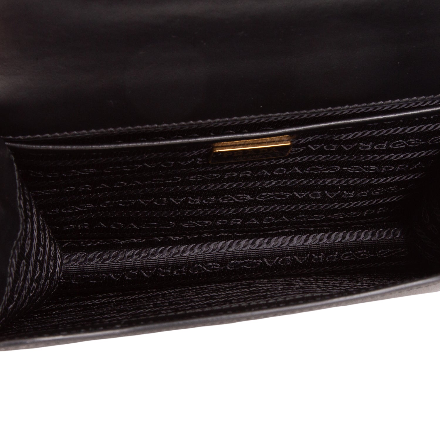 Prada Black Saffiano Soft Calf Leather Envelope Shoulder Bag w/ Authenticity Card