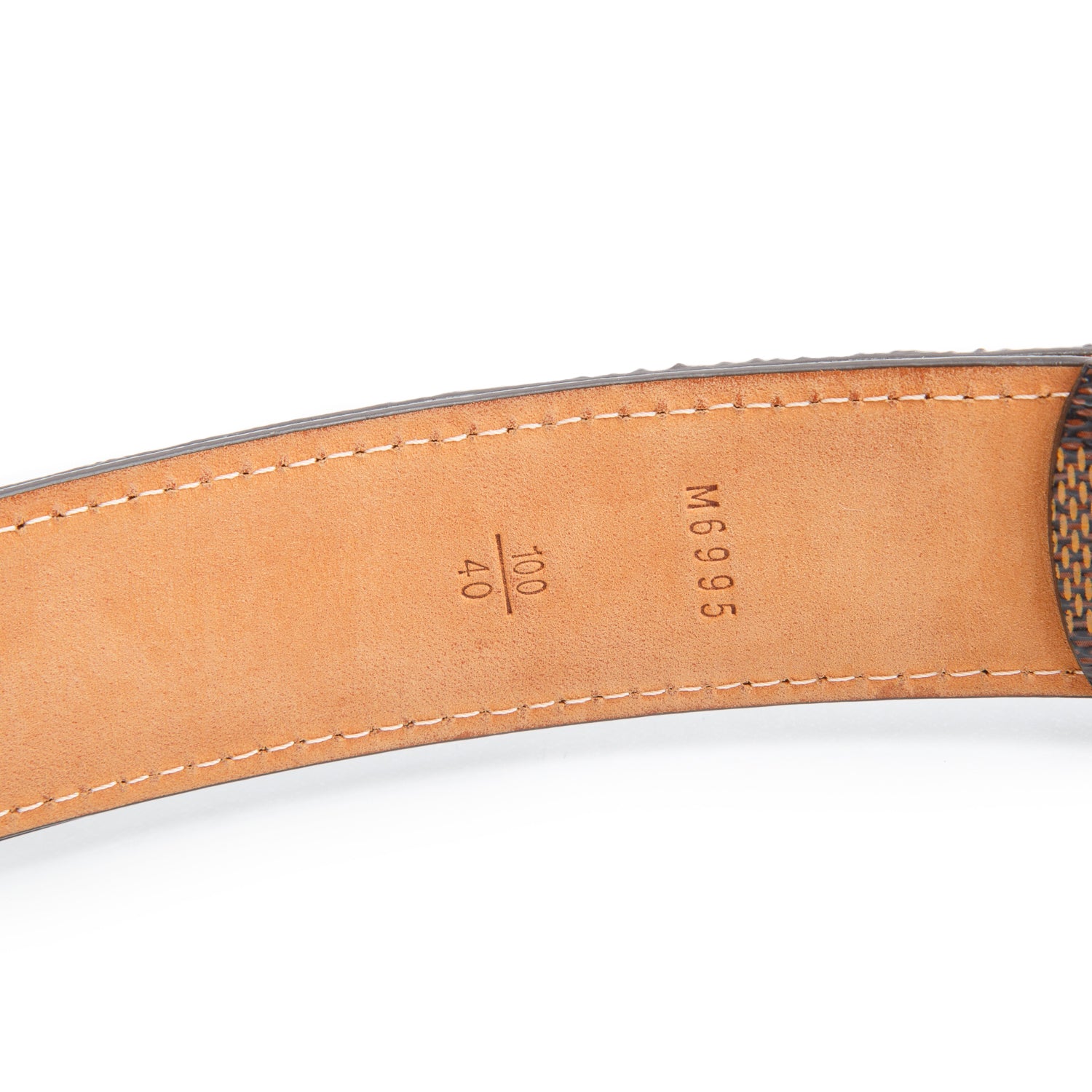 Louis Vuitton Damier Ebene Canvas Ellipse 30 MM Belt, Size 100 40