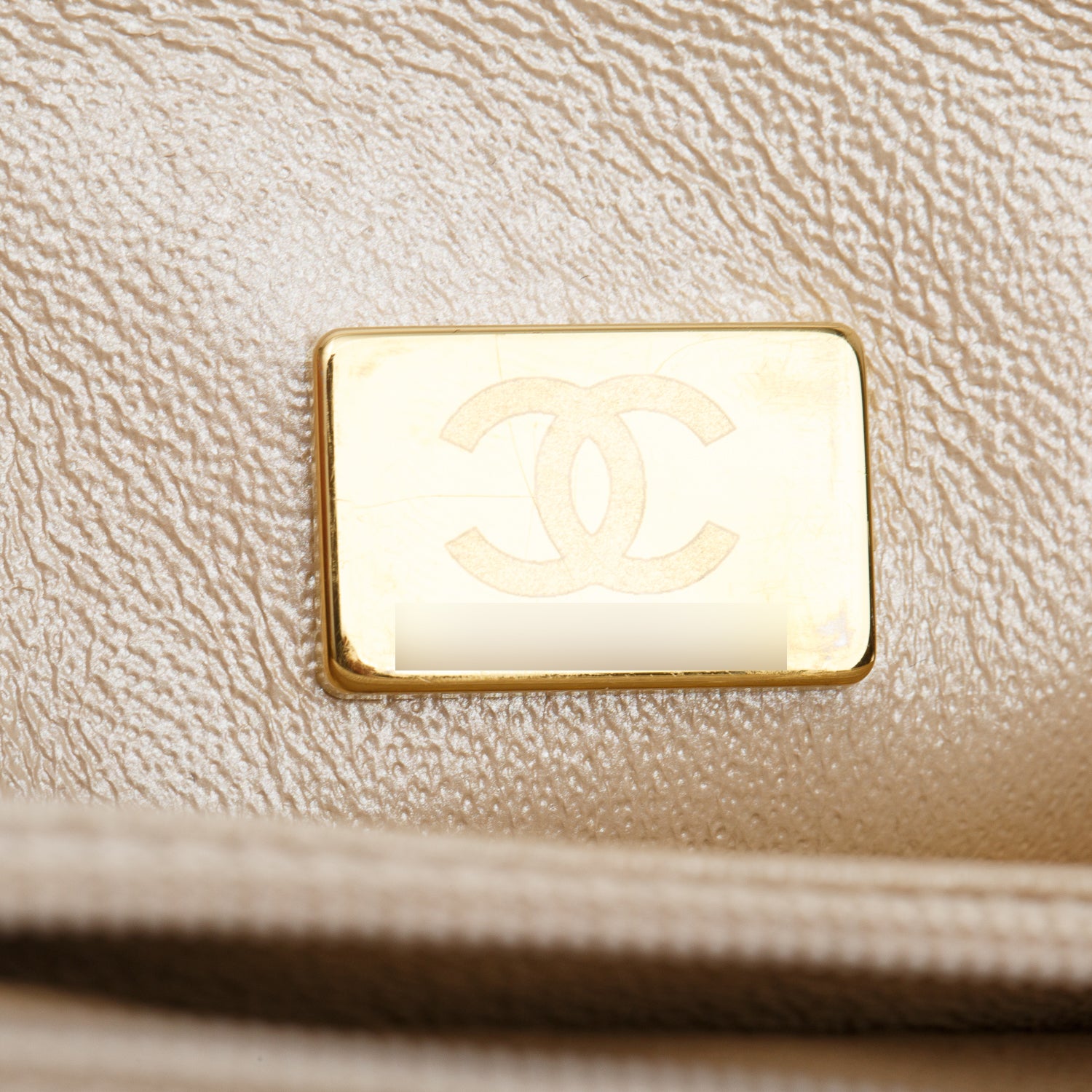 Chanel 2022 Beige Iridescent Quilted Caviar Leather Mini Rectangular Flap Bag w/ Box & Receipt