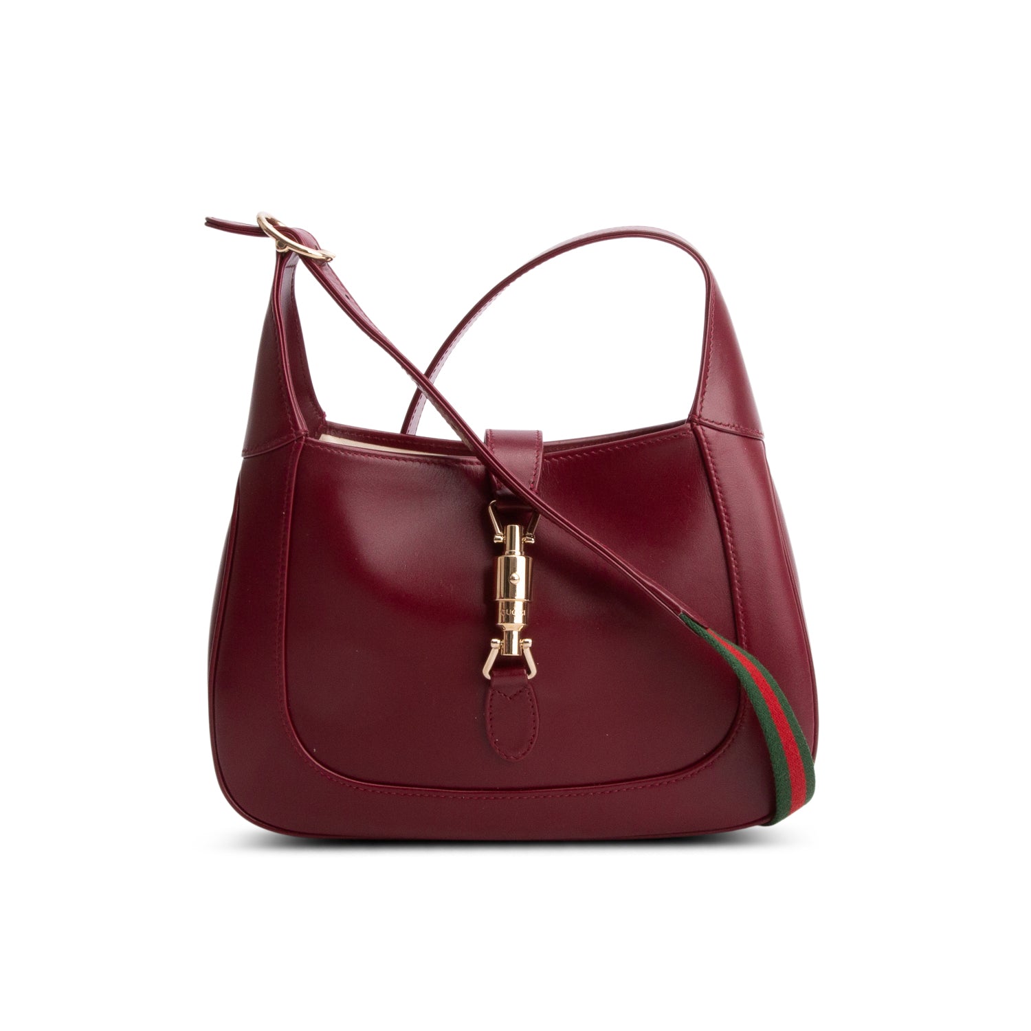 Gucci 2025 Bordeaux Leather Medium Jackie 1961 Hobo Bag w/ Box, Receipt & Strap