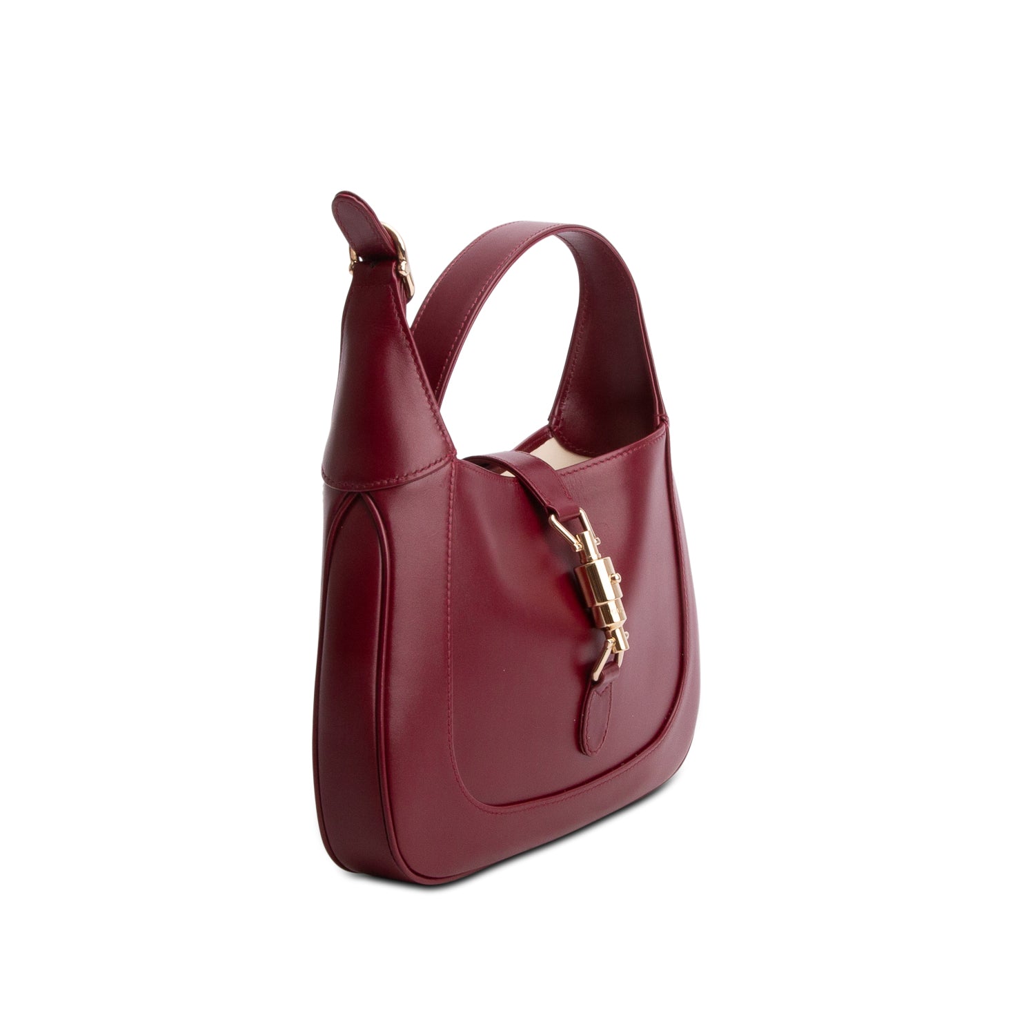 Gucci 2025 Bordeaux Leather Medium Jackie 1961 Hobo Bag w/ Box, Receipt & Strap