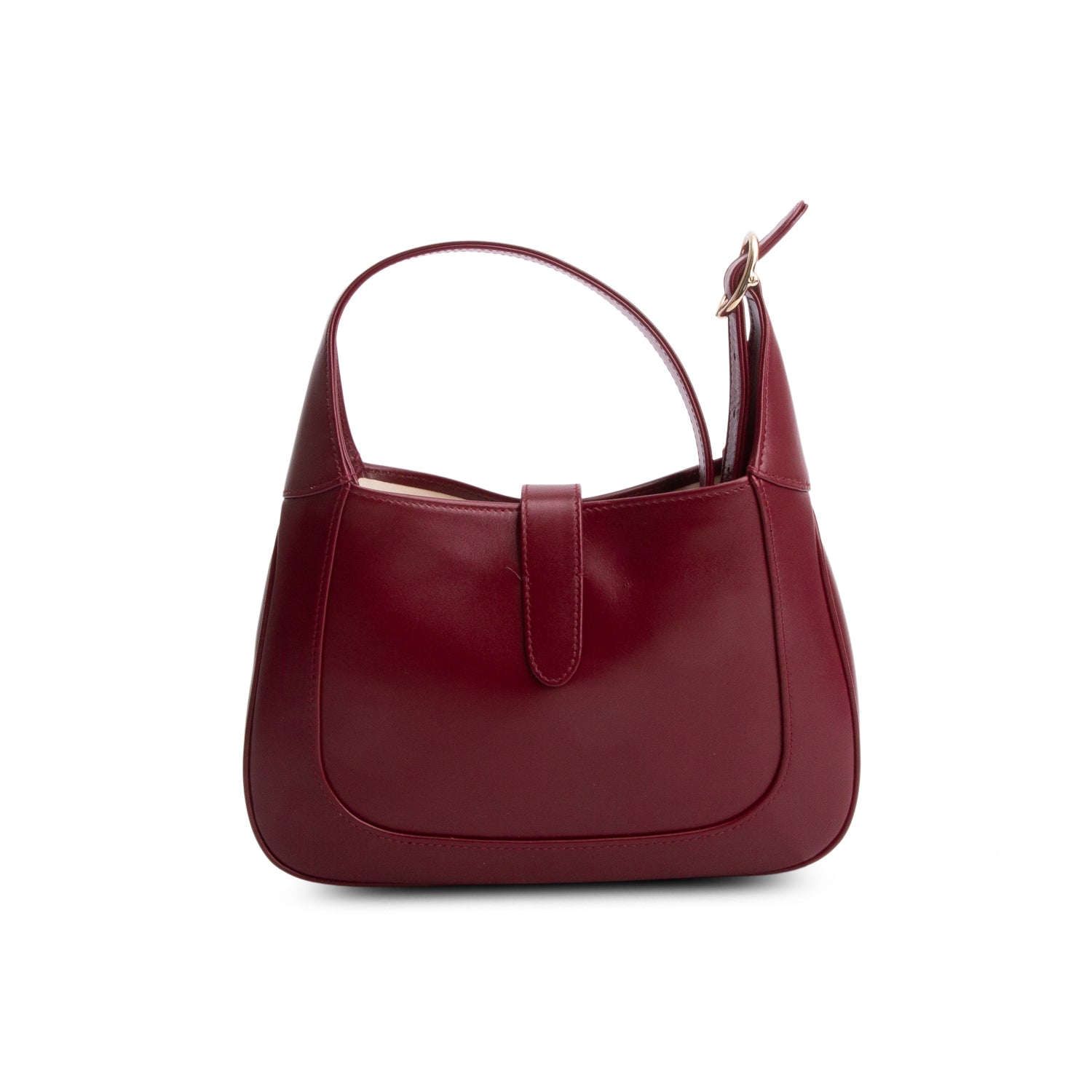 Gucci 2025 Bordeaux Leather Medium Jackie 1961 Hobo Bag w/ Box, Receipt & Strap