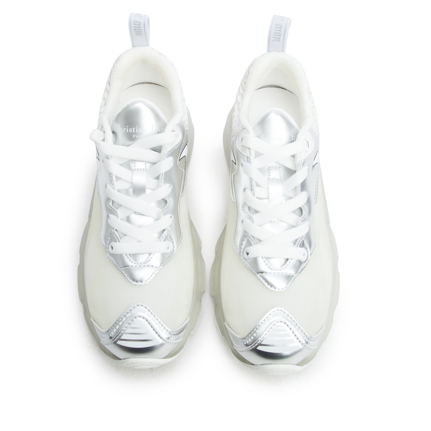 Christian Dior White and Transparent Rubber Vibe Sneakers, Women Size 36 w/ Box