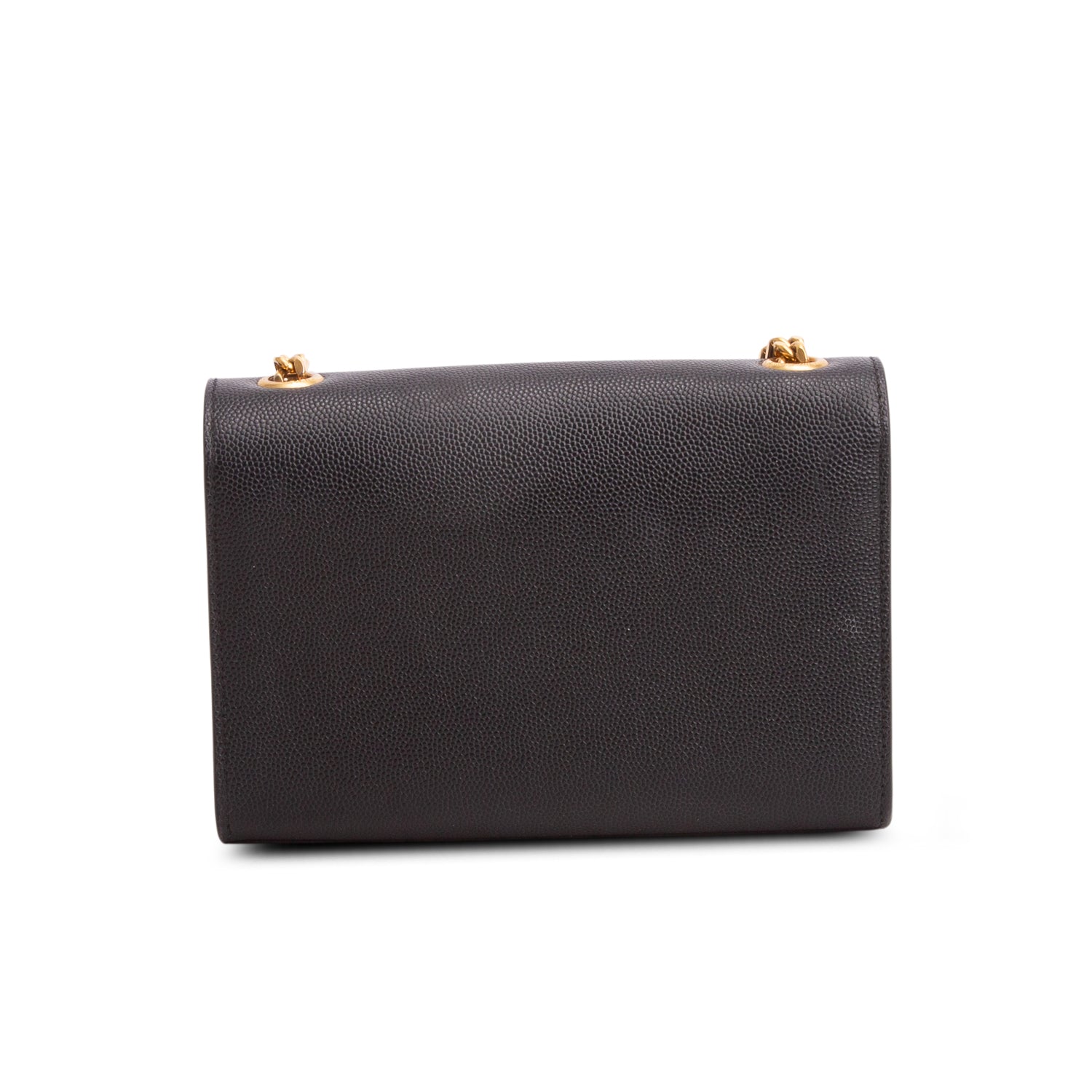 Saint Laurent Black Grain De Poudre Leather Mini Monogram Kate Bag
