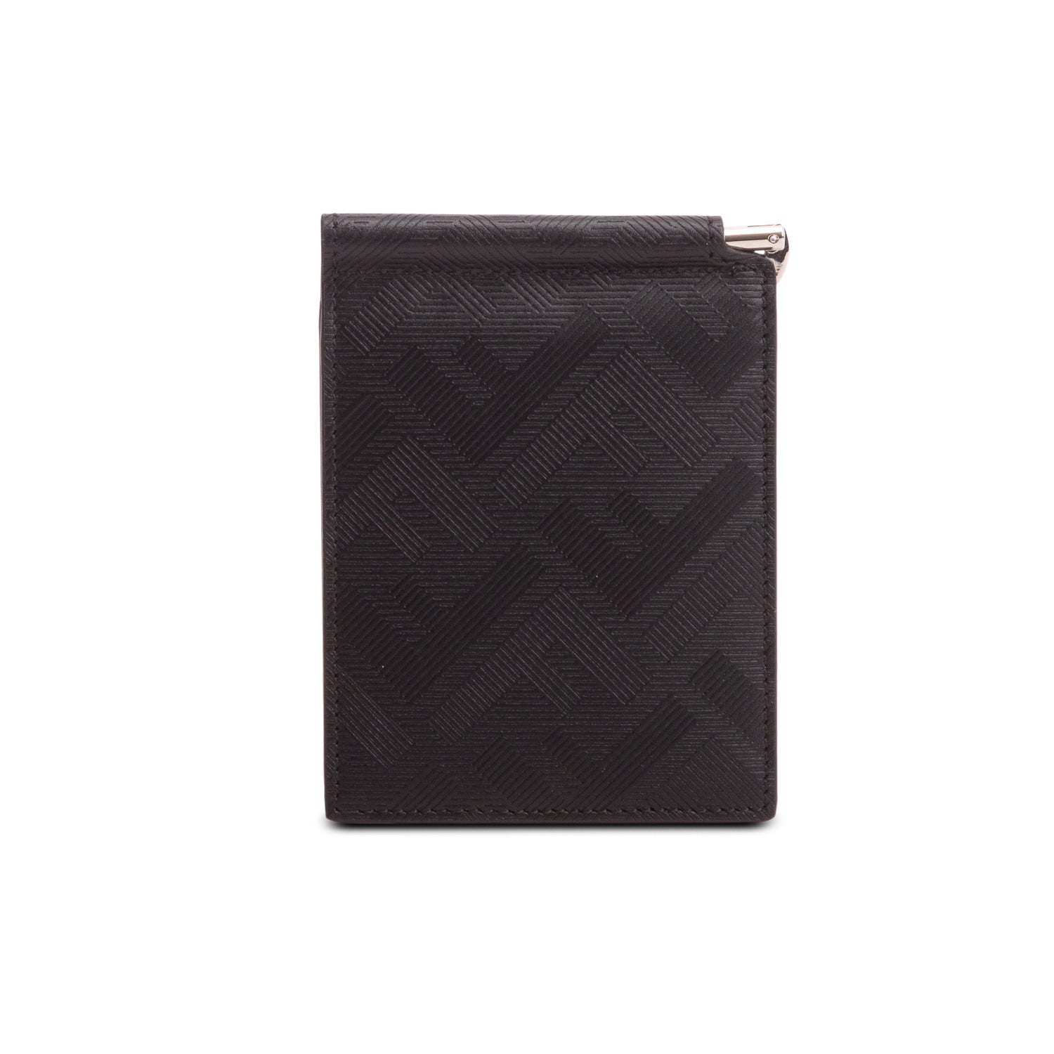 Fendi 2025 Black Leather Shadow Money Clip Wallet w/ Box & Receipt