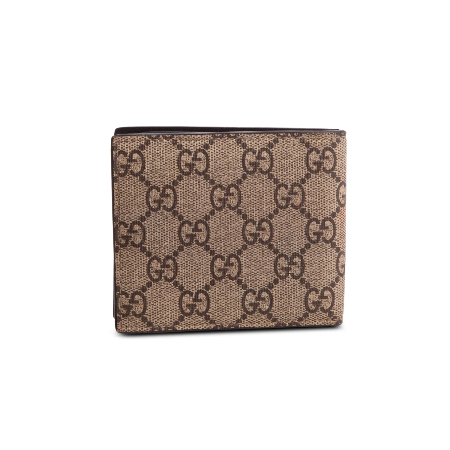 Gucci Beige & Multicolour GG Supreme Bee Print Bifold Wallet