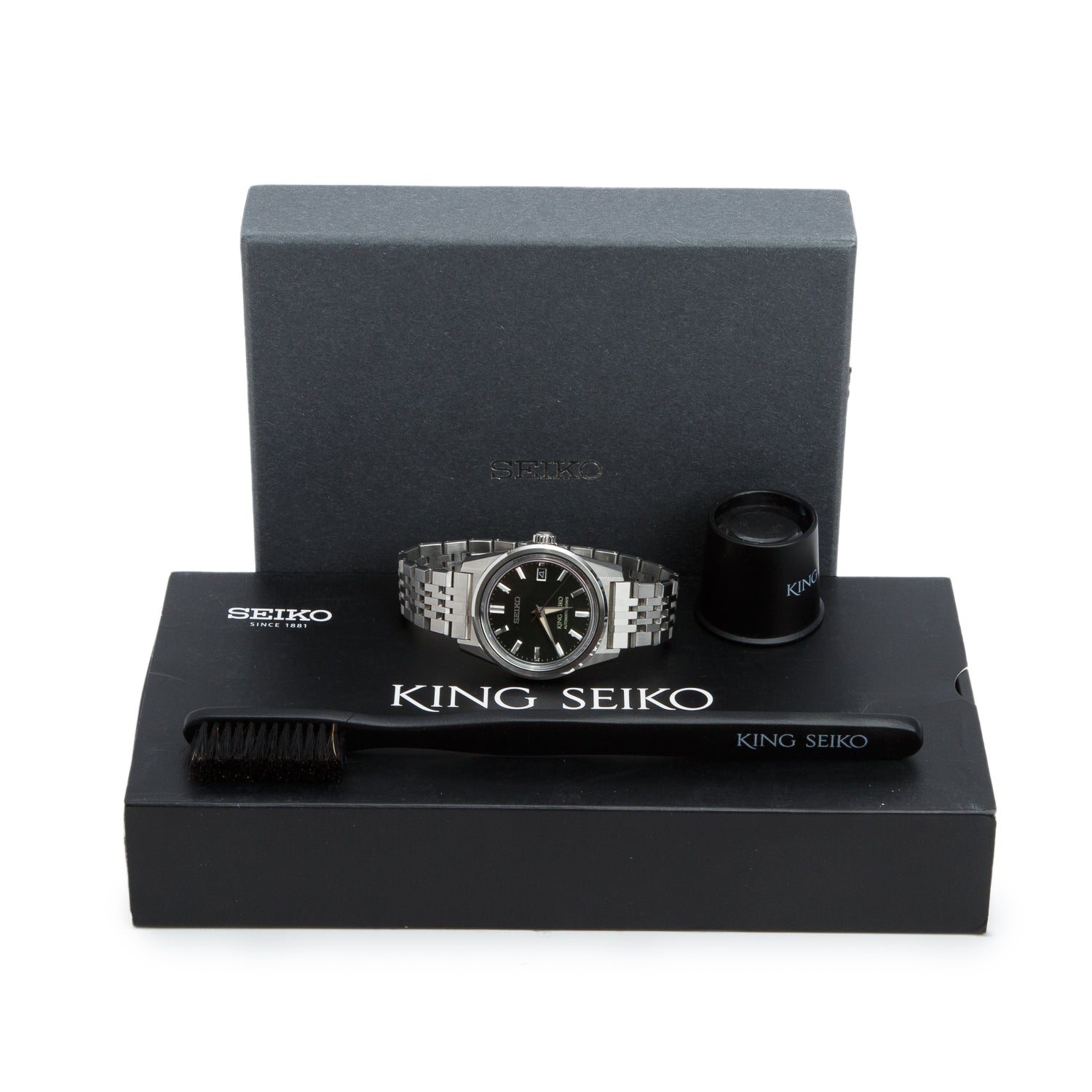 Seiko Stainless Steel King Seiko 38 MM Automatic Watch Olive Green Dial SPB391J1 w/ Box