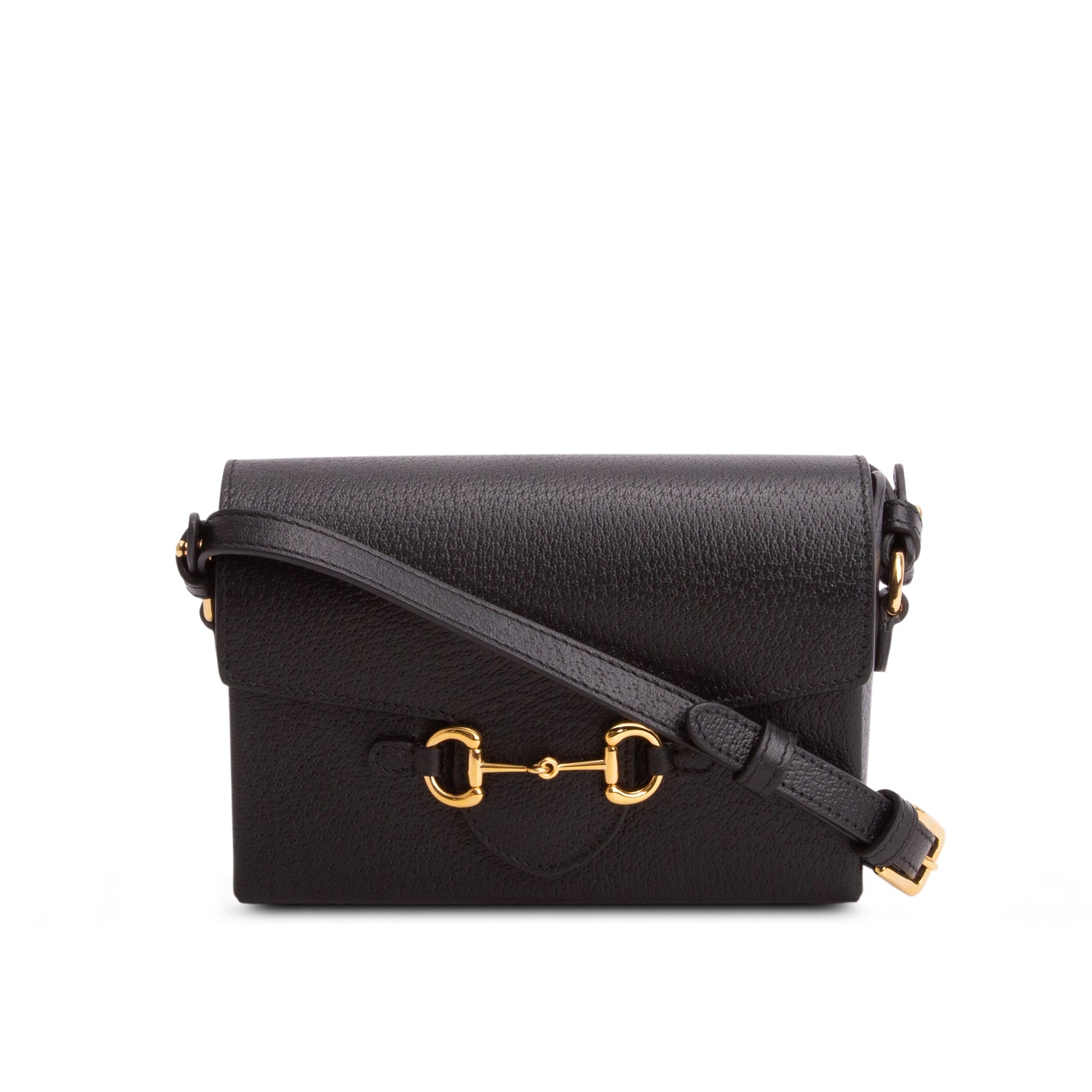 Gucci Black Leather Horsebit 1955 Small Shoulder Bag