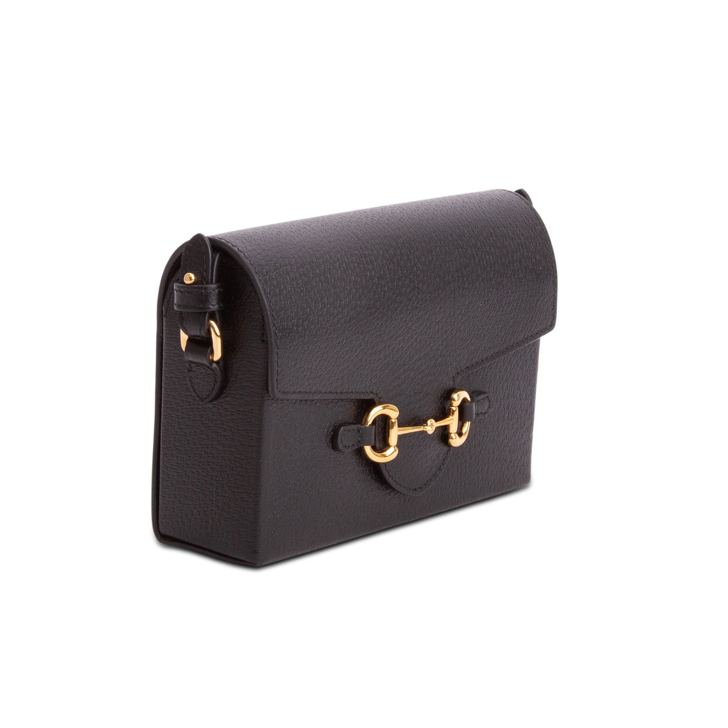 Gucci Black Leather Horsebit 1955 Small Shoulder Bag