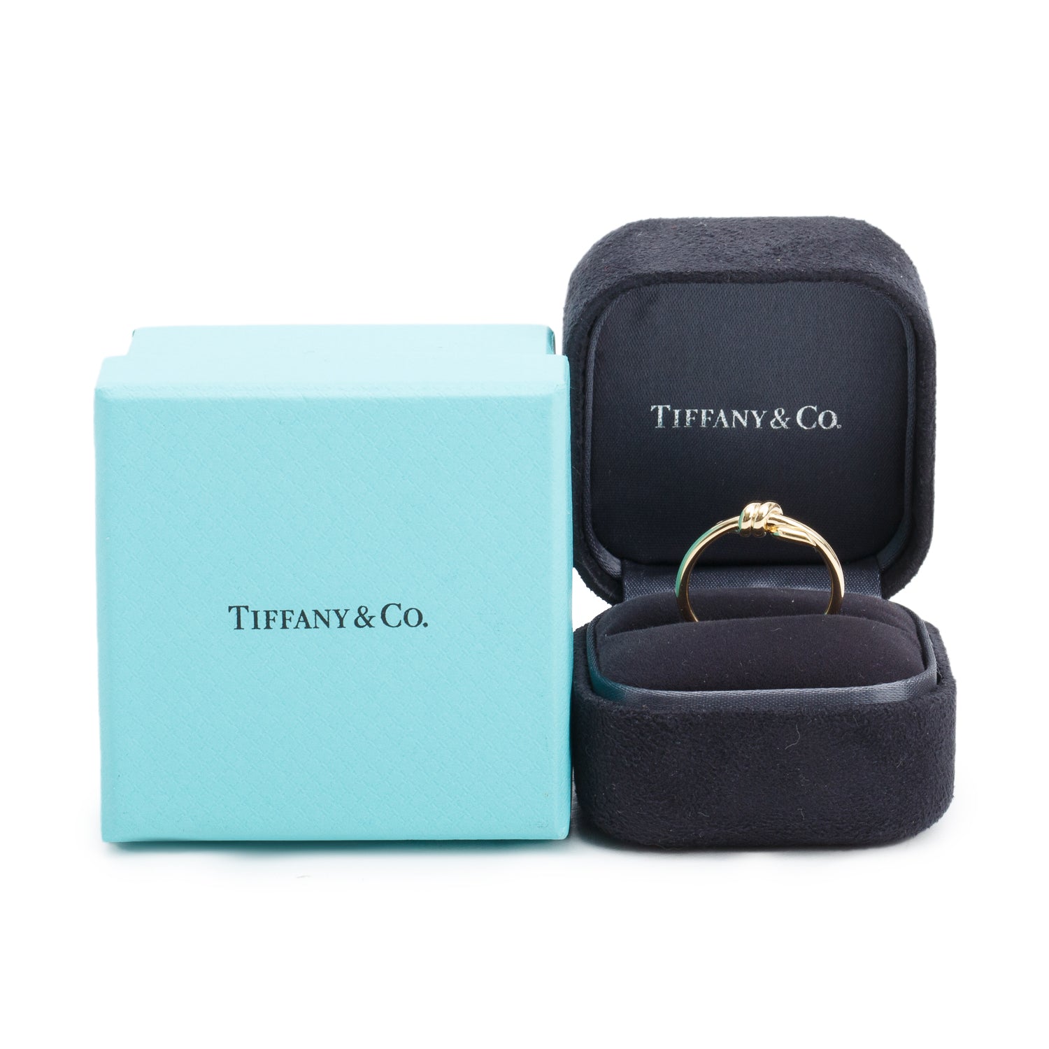 Tiffany & Co. 18k Yellow Gold Knot Ring, Size 7.5 w/ Box