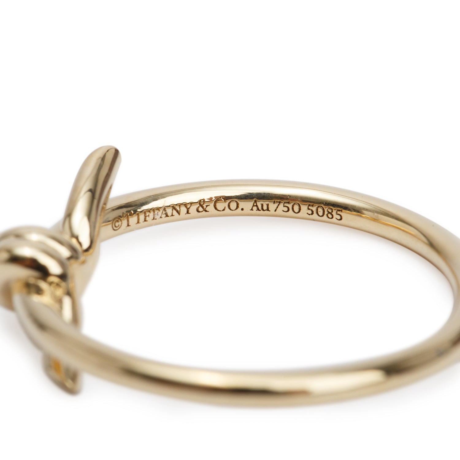 Tiffany & Co. 18k Yellow Gold Knot Ring, Size 7.5 w/ Box