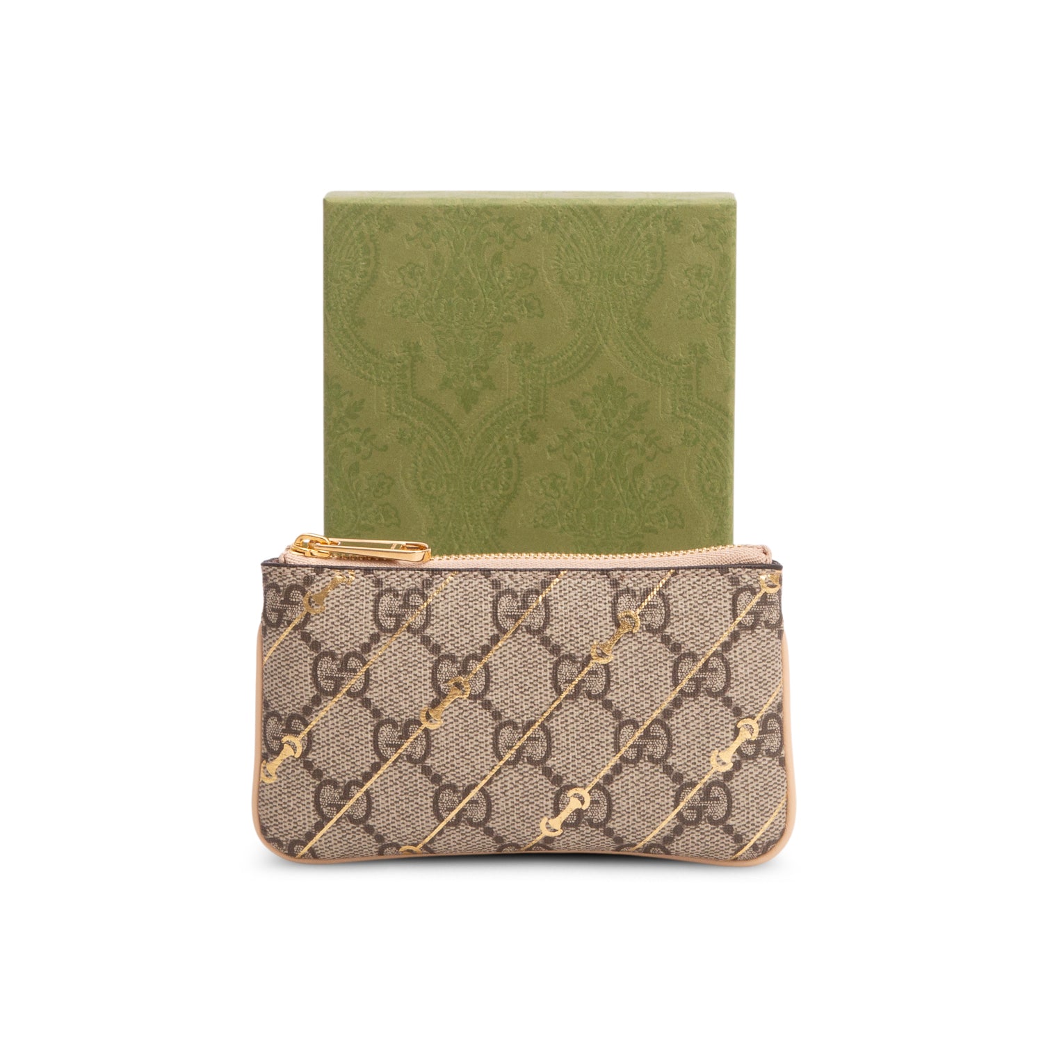 Gucci GG Supreme Horsebit Print Key Case w/ Box