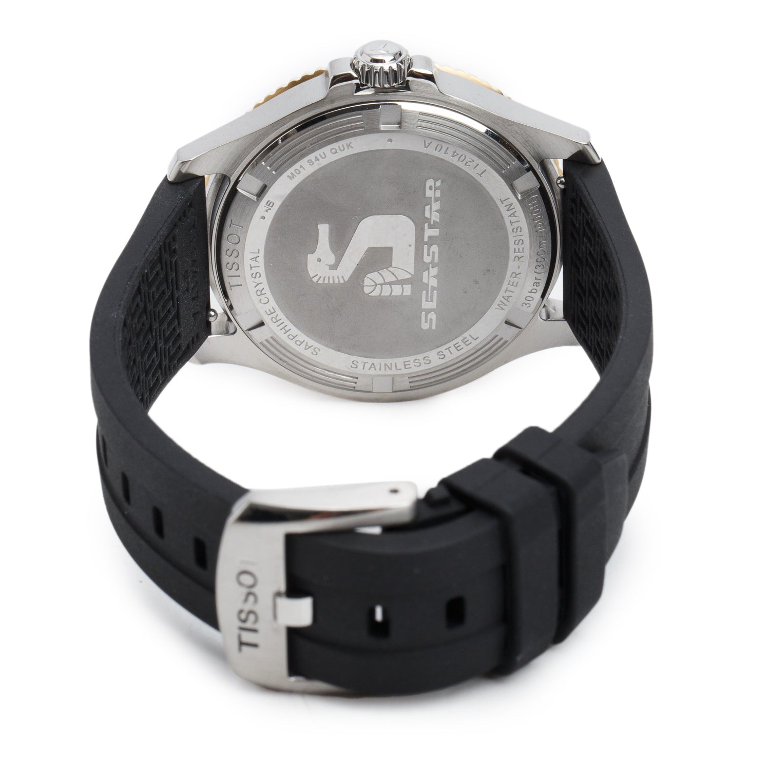 Tissot Two-Tone Stainless Steel Seastar 1000 40 MM Quartz Watch Black Dial