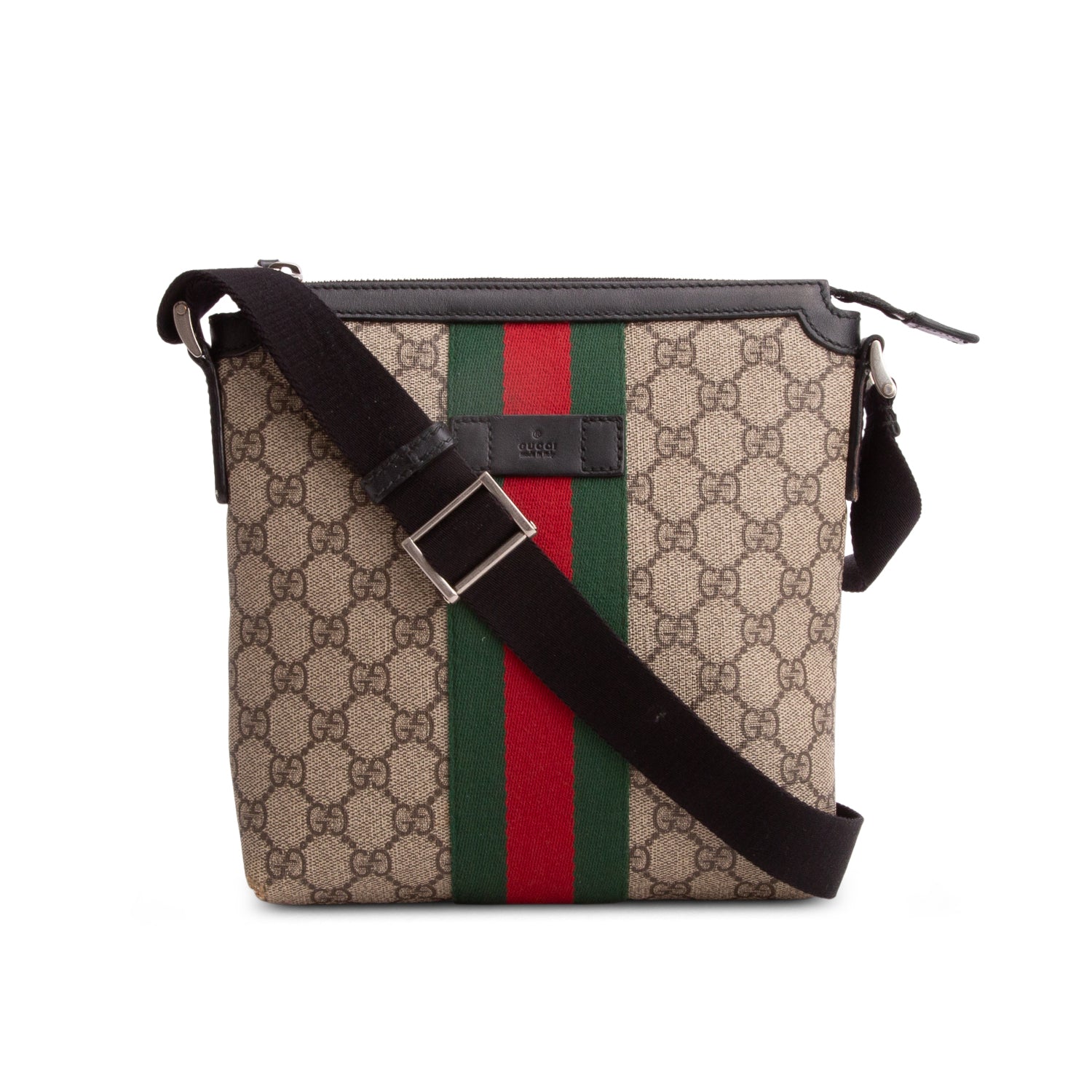 Gucci GG Supreme Monogram Web Small Messenger Bag