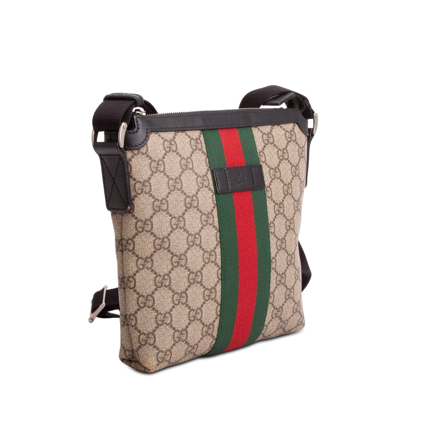 Gucci GG Supreme Monogram Web Small Messenger Bag
