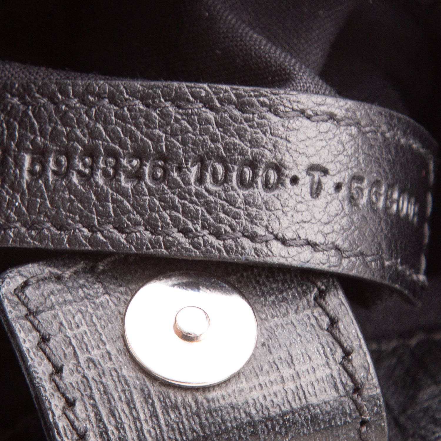 Balenciaga Black Calfskin Logo Shopping Phone Holder Bag