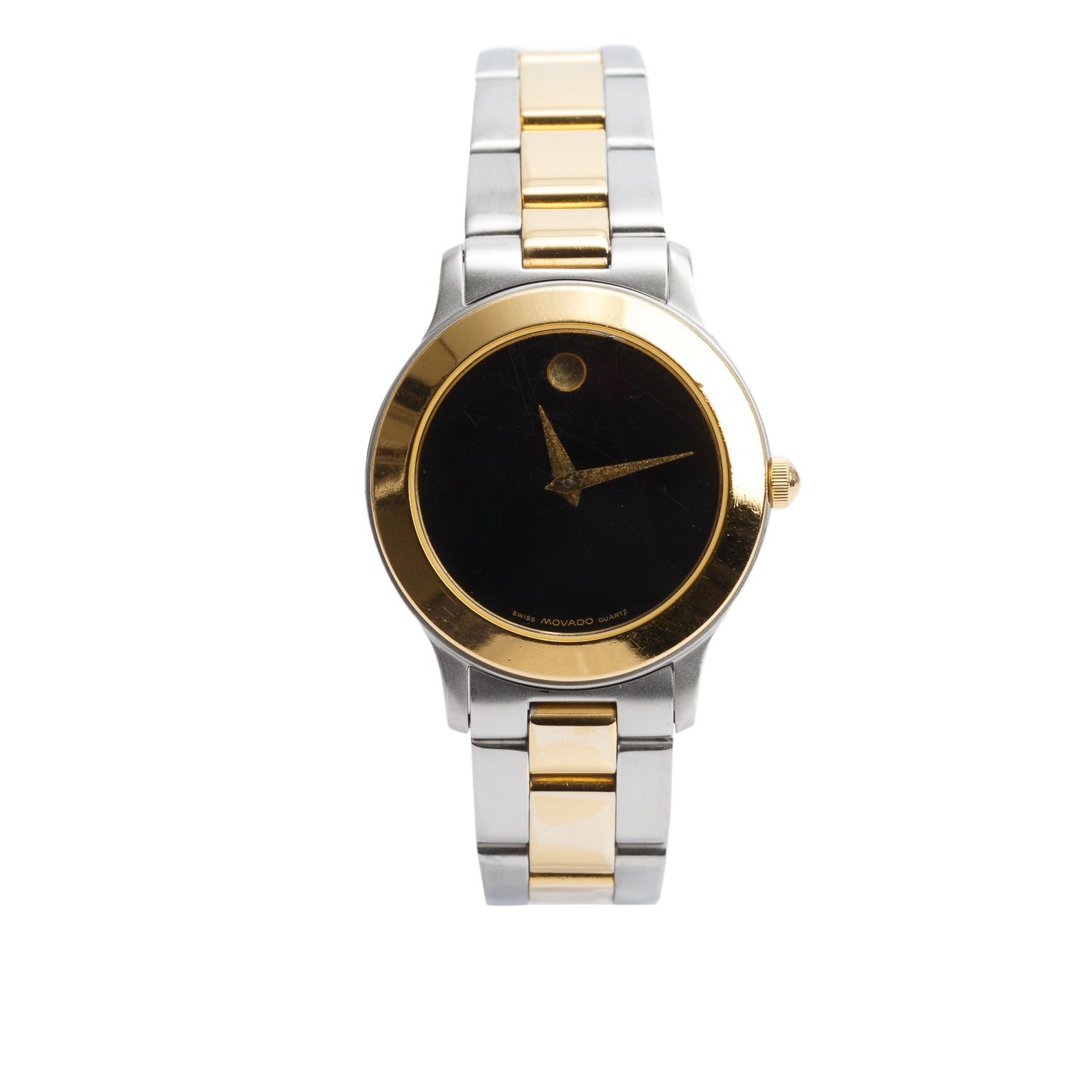 Movado Gold-Plated & Stainless Steel Junior 28 MM Quartz Watch