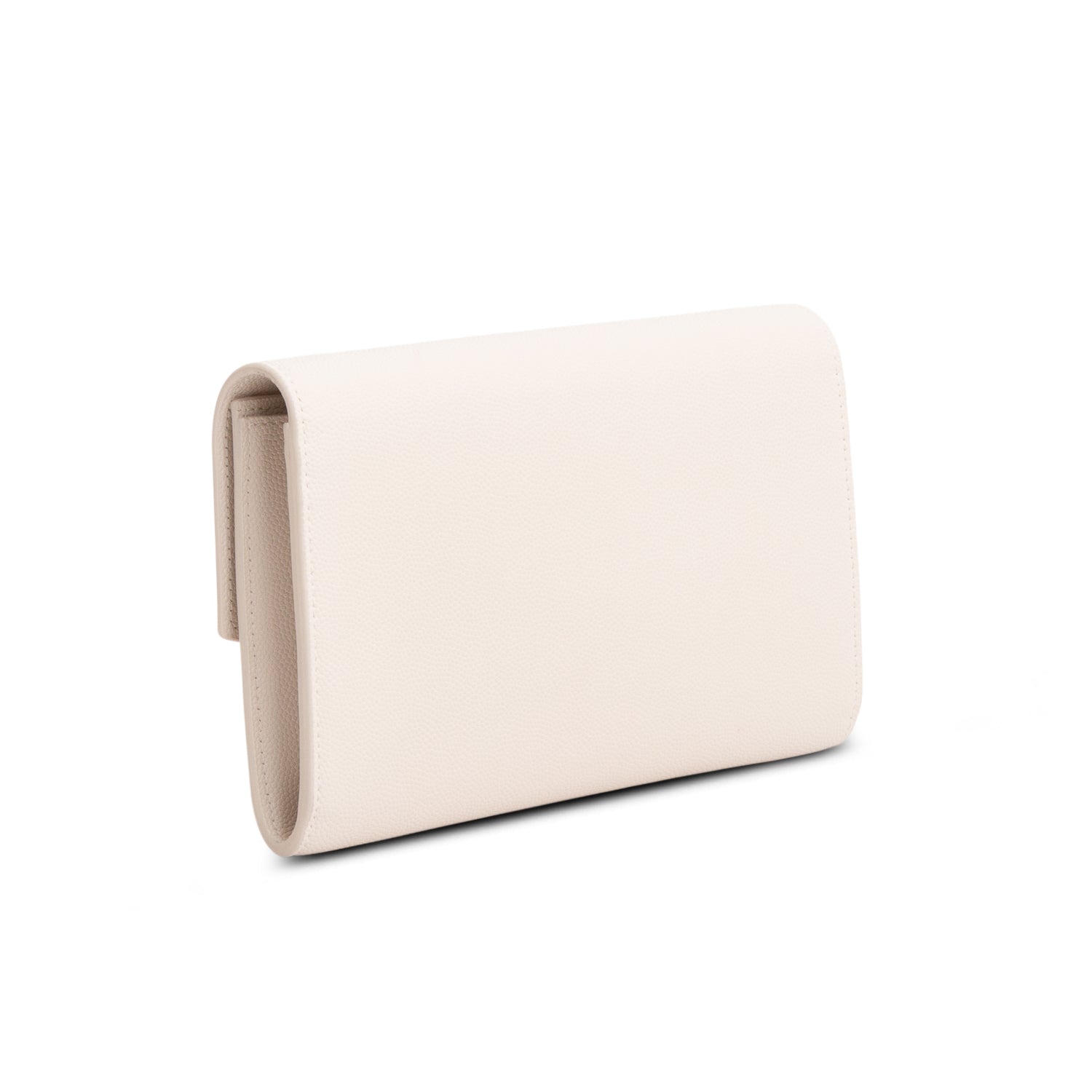 Saint Laurent 2022 White Grain De Poudre Monogram Uptown Chain Wallet