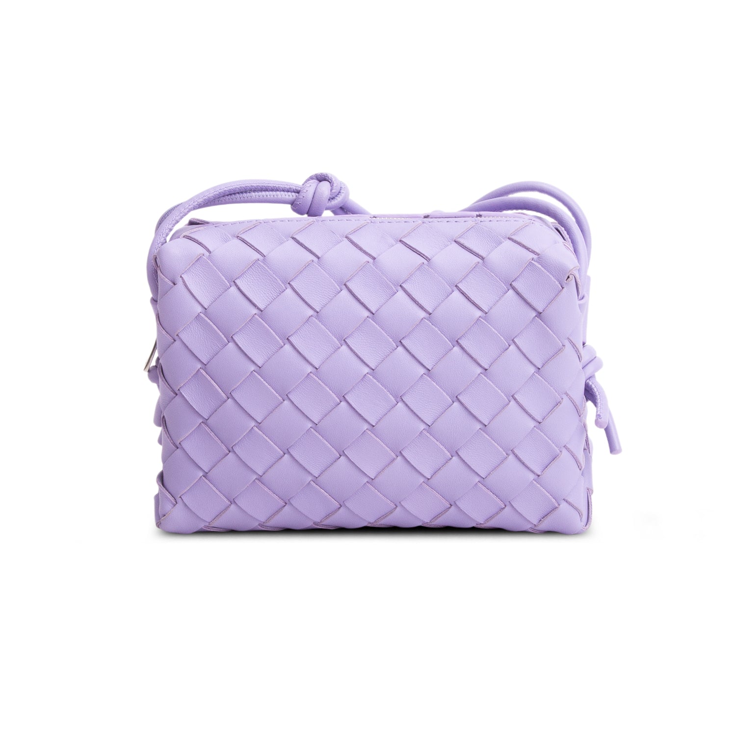 Bottega Veneta Purple Nappa Intrecciato Mini Loop Camera Bag