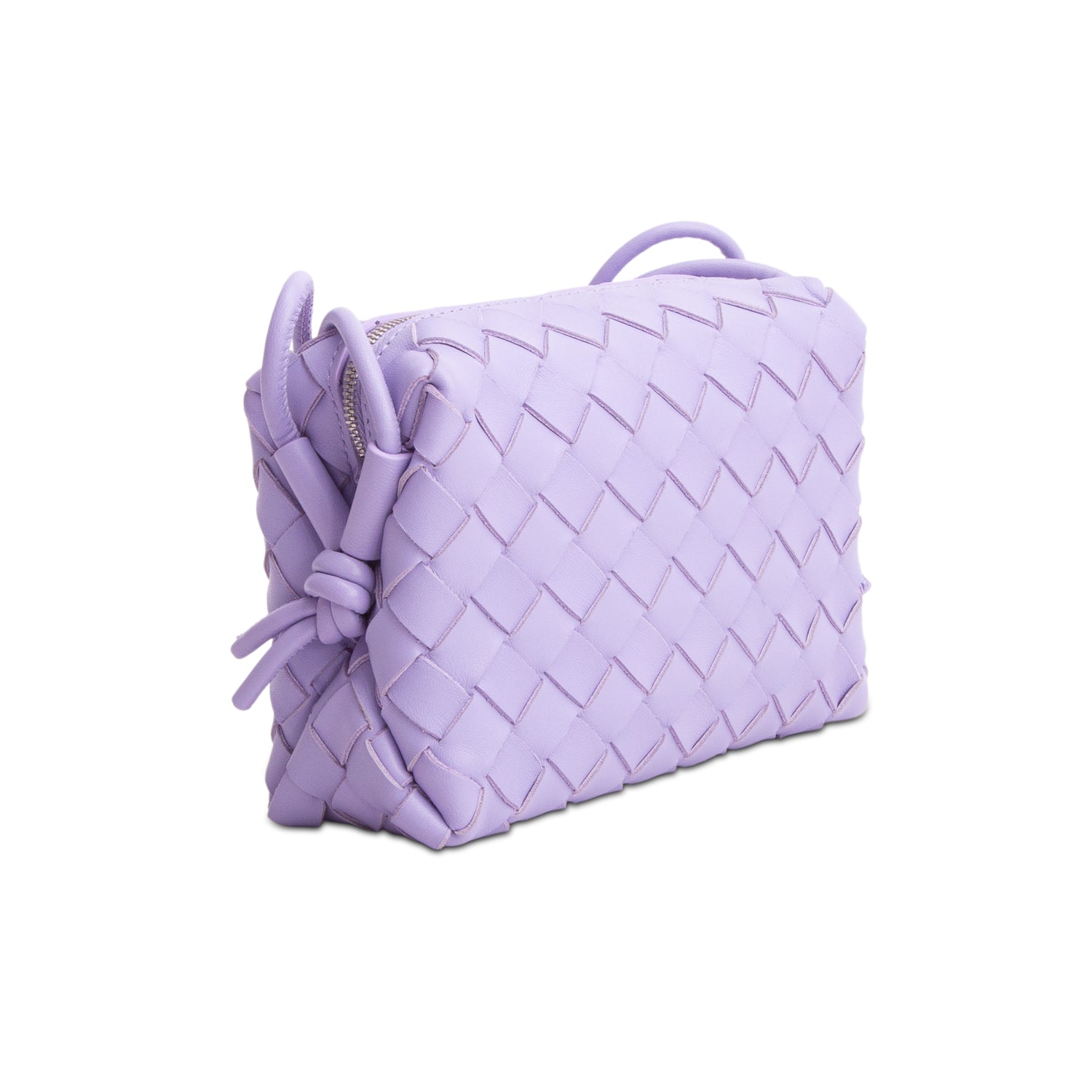 Bottega Veneta Purple Nappa Intrecciato Mini Loop Camera Bag
